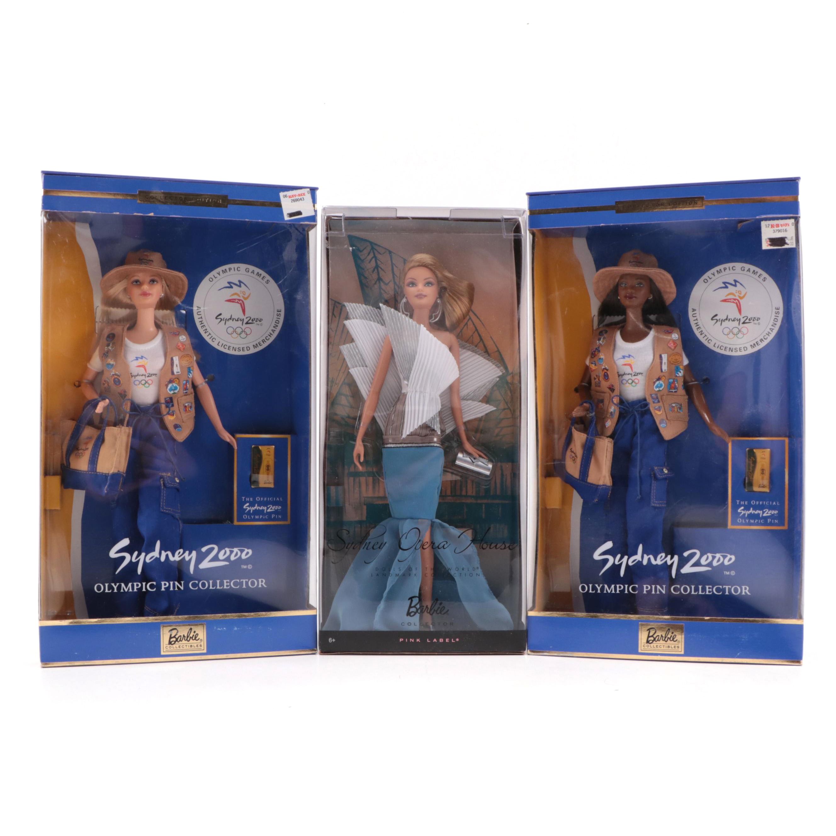 Sydney Opera House Barbie with Sydney 2000 Olympics Barbies and Olympic Pins