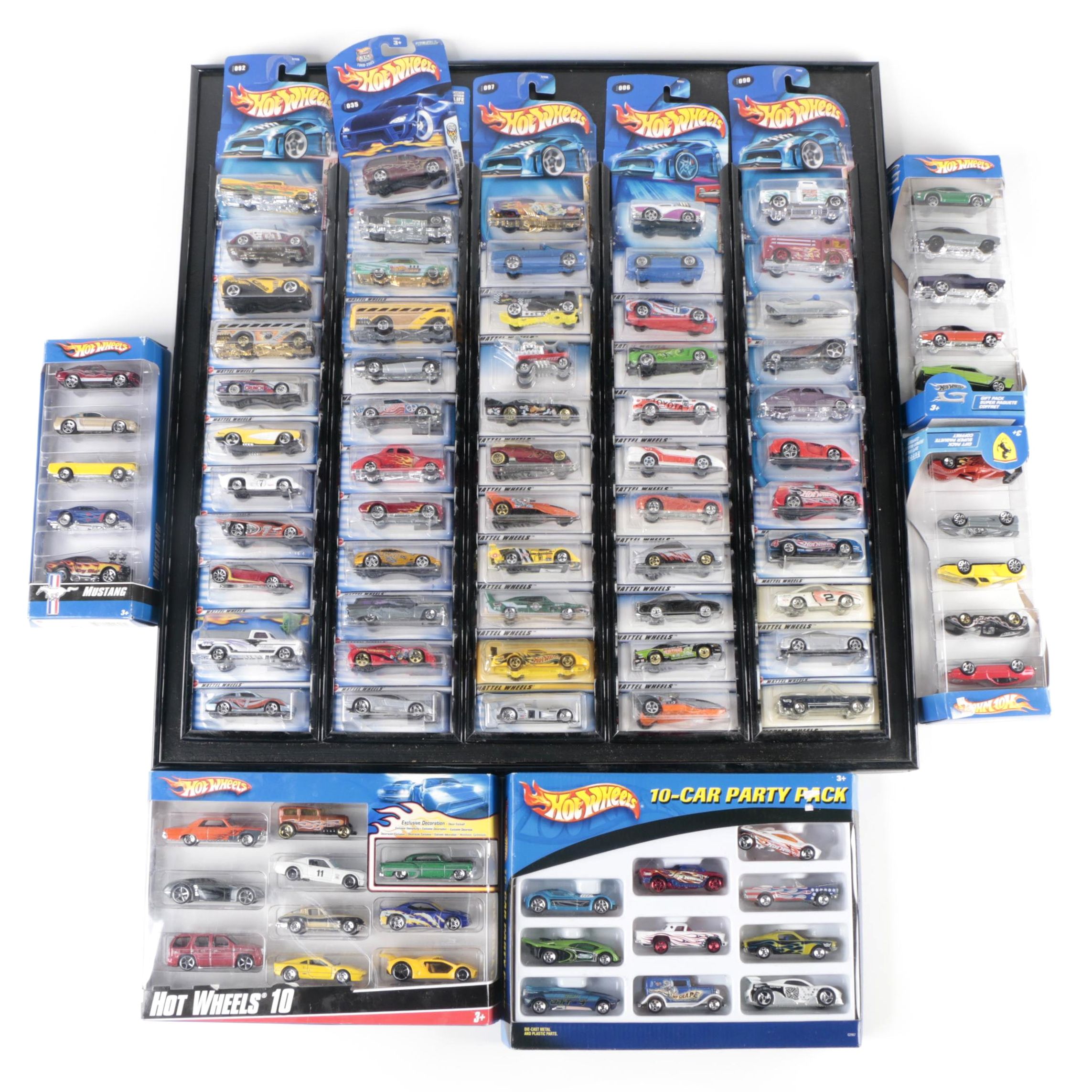 Unopened Hot Wheels Cars Including Multiple First Editions and Gift Packs