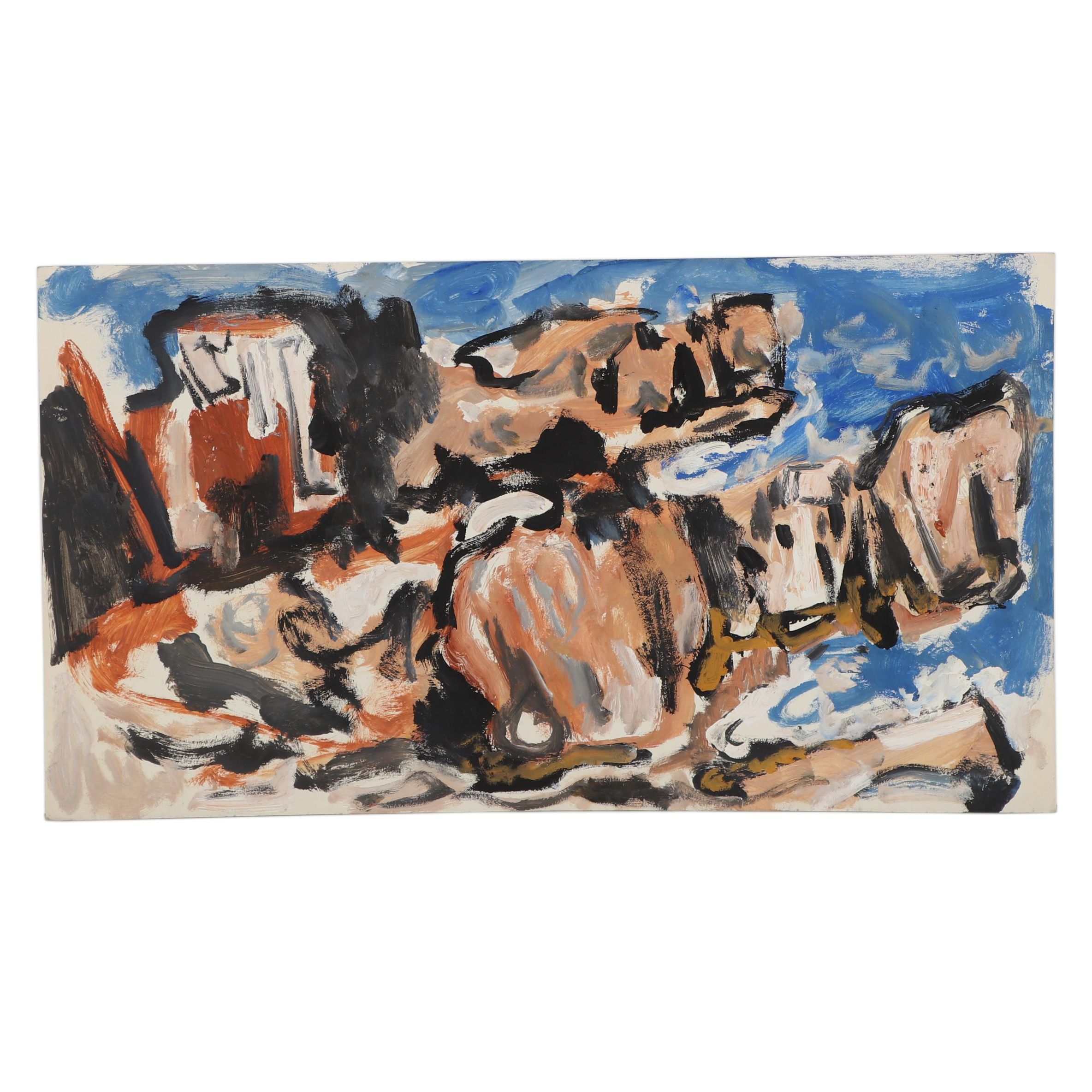 Paul Chidlaw Abstract Oil Painting