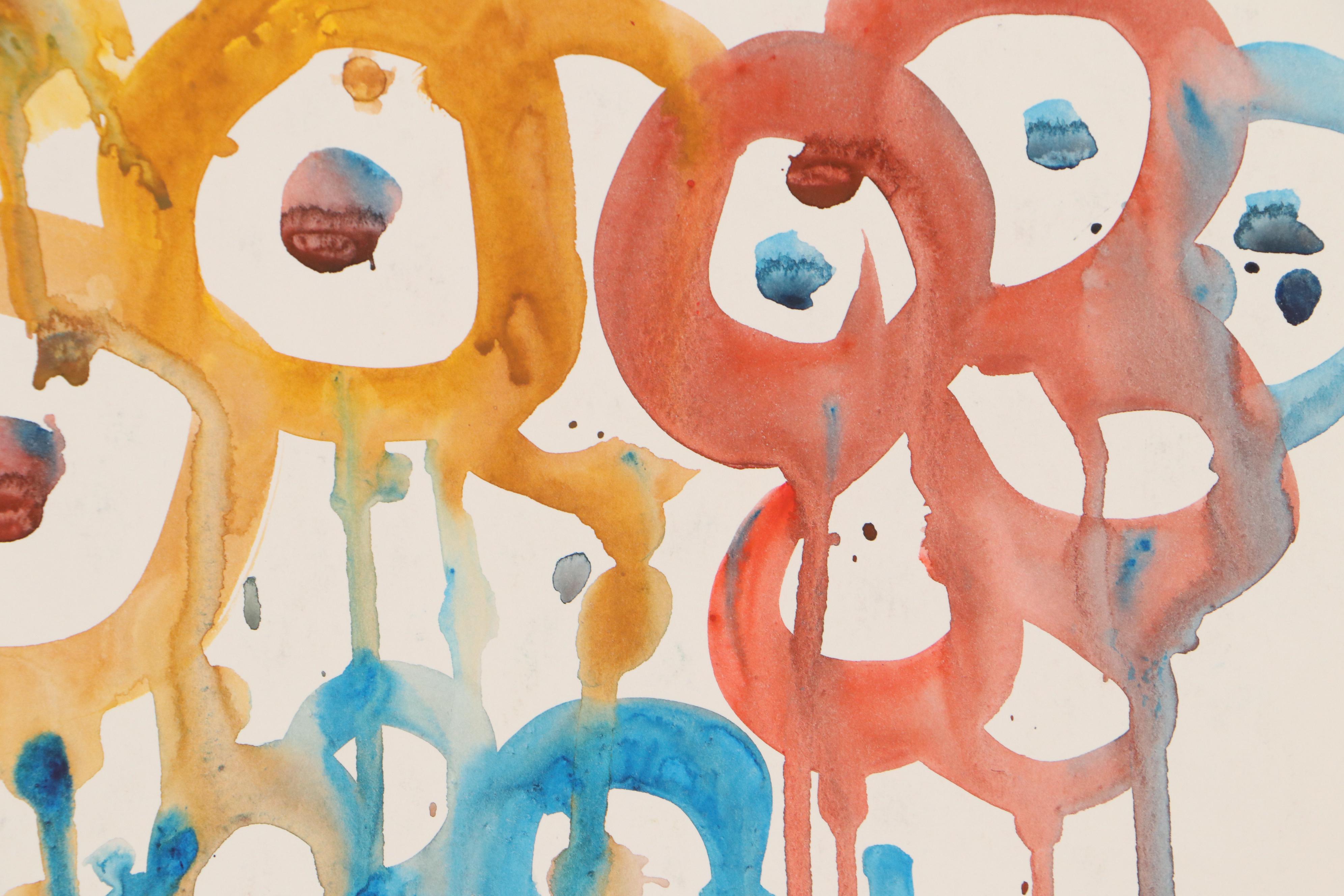 Jack Meanwell Abstract Watercolor Painting, 1978