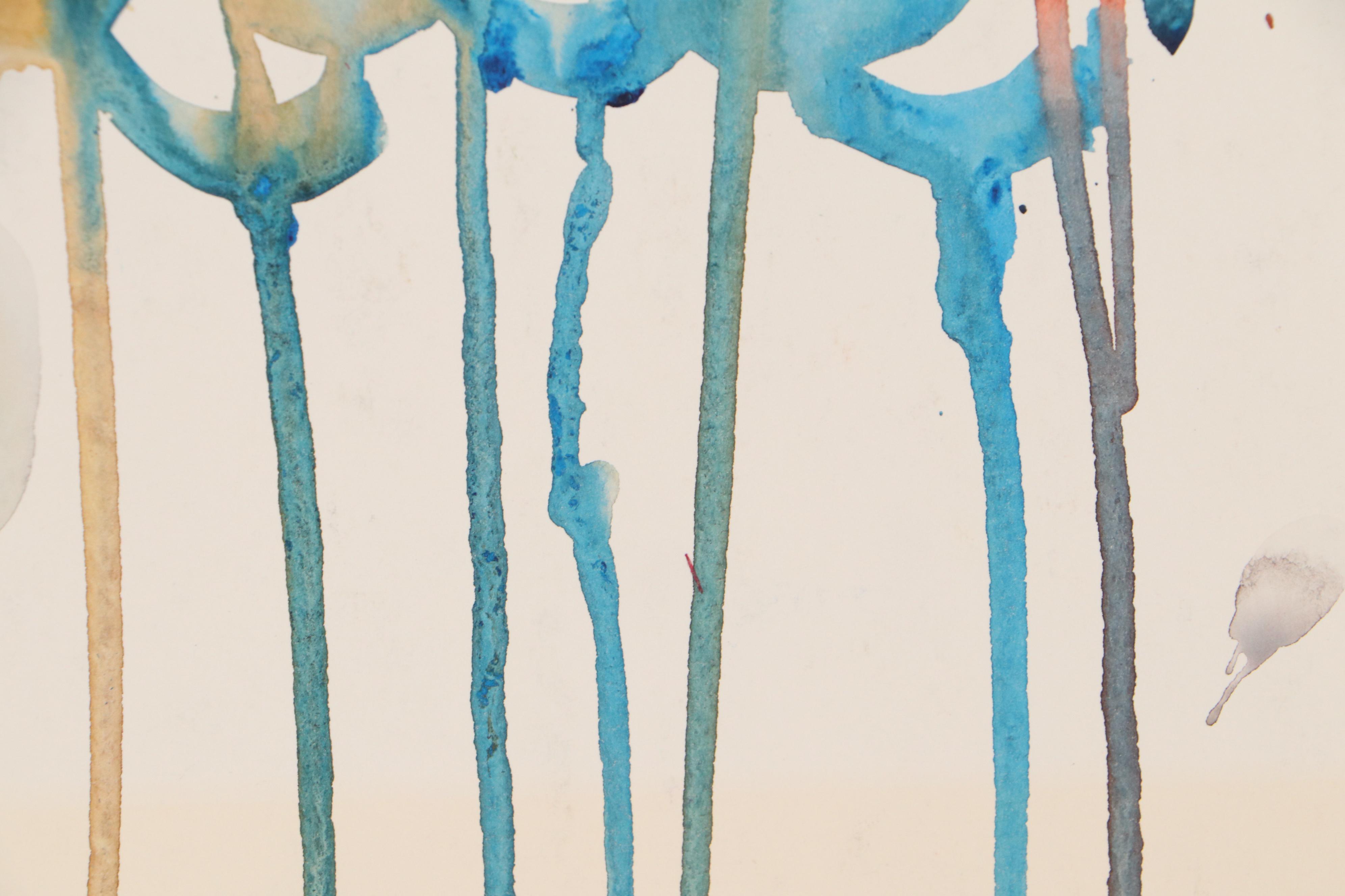 Jack Meanwell Abstract Watercolor Painting, 1978