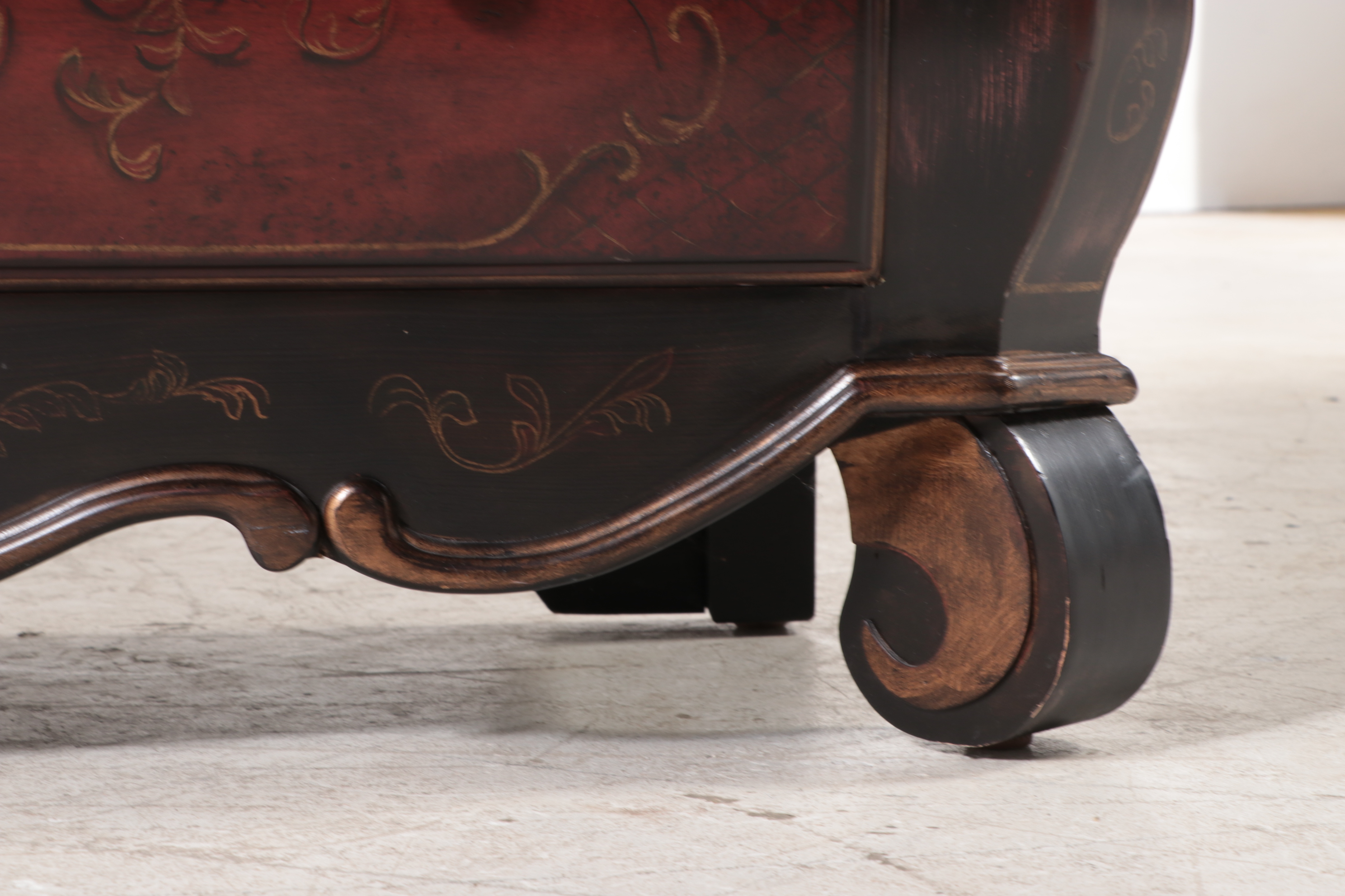 Pulaski Baroque Style Paint-Decorated Secretary Desk