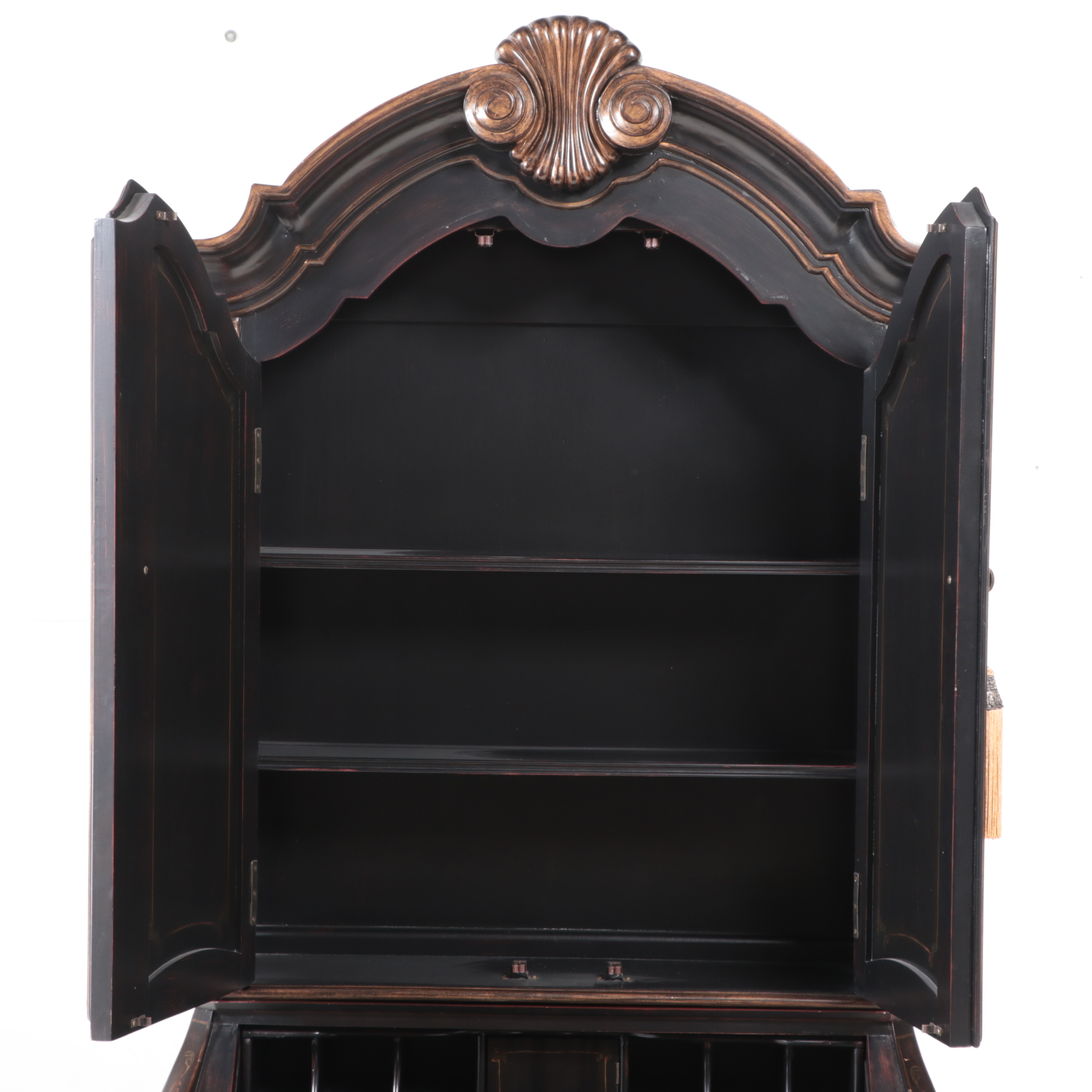 Pulaski Baroque Style Paint-Decorated Secretary Desk