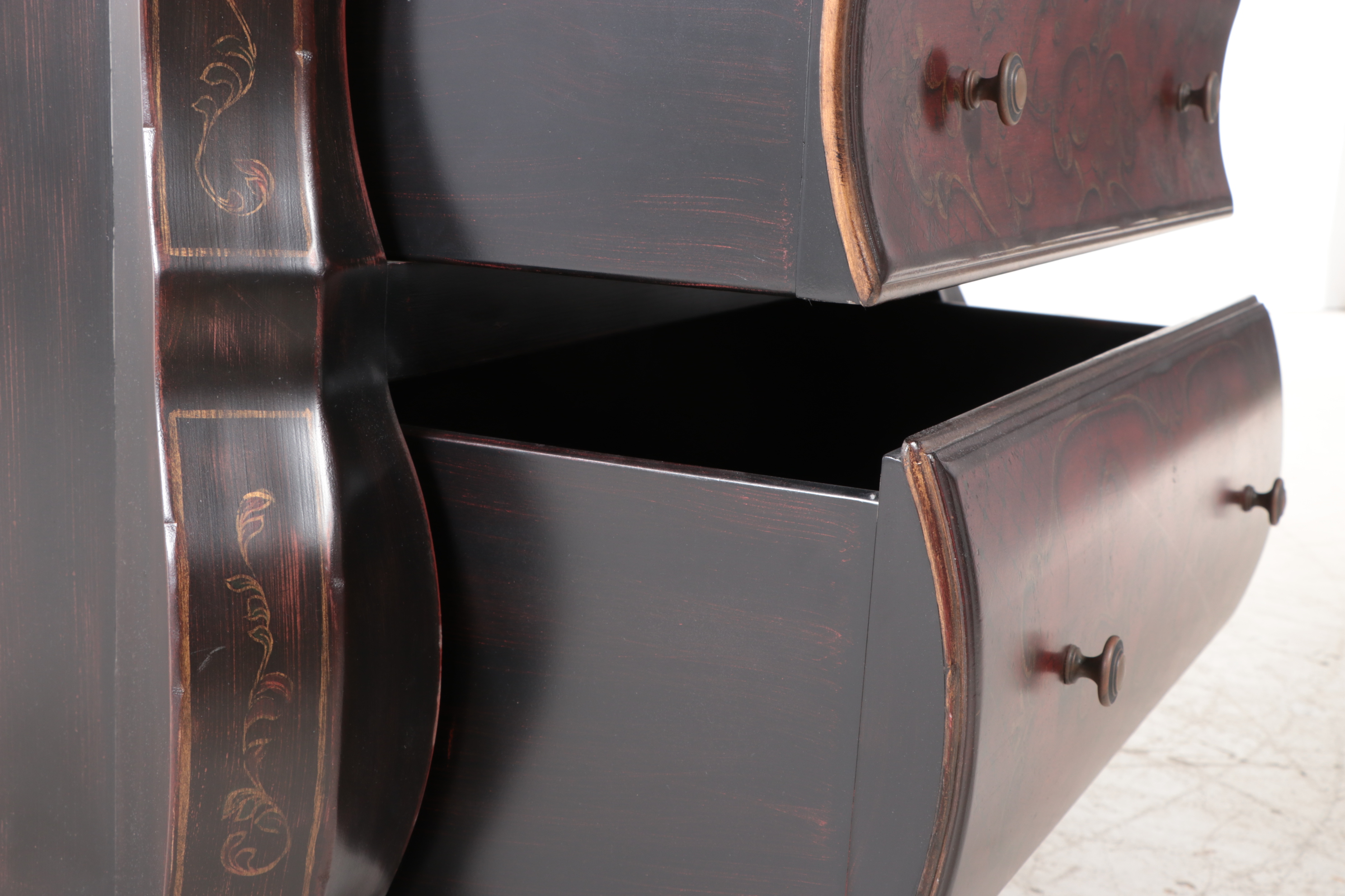 Pulaski Baroque Style Paint-Decorated Secretary Desk