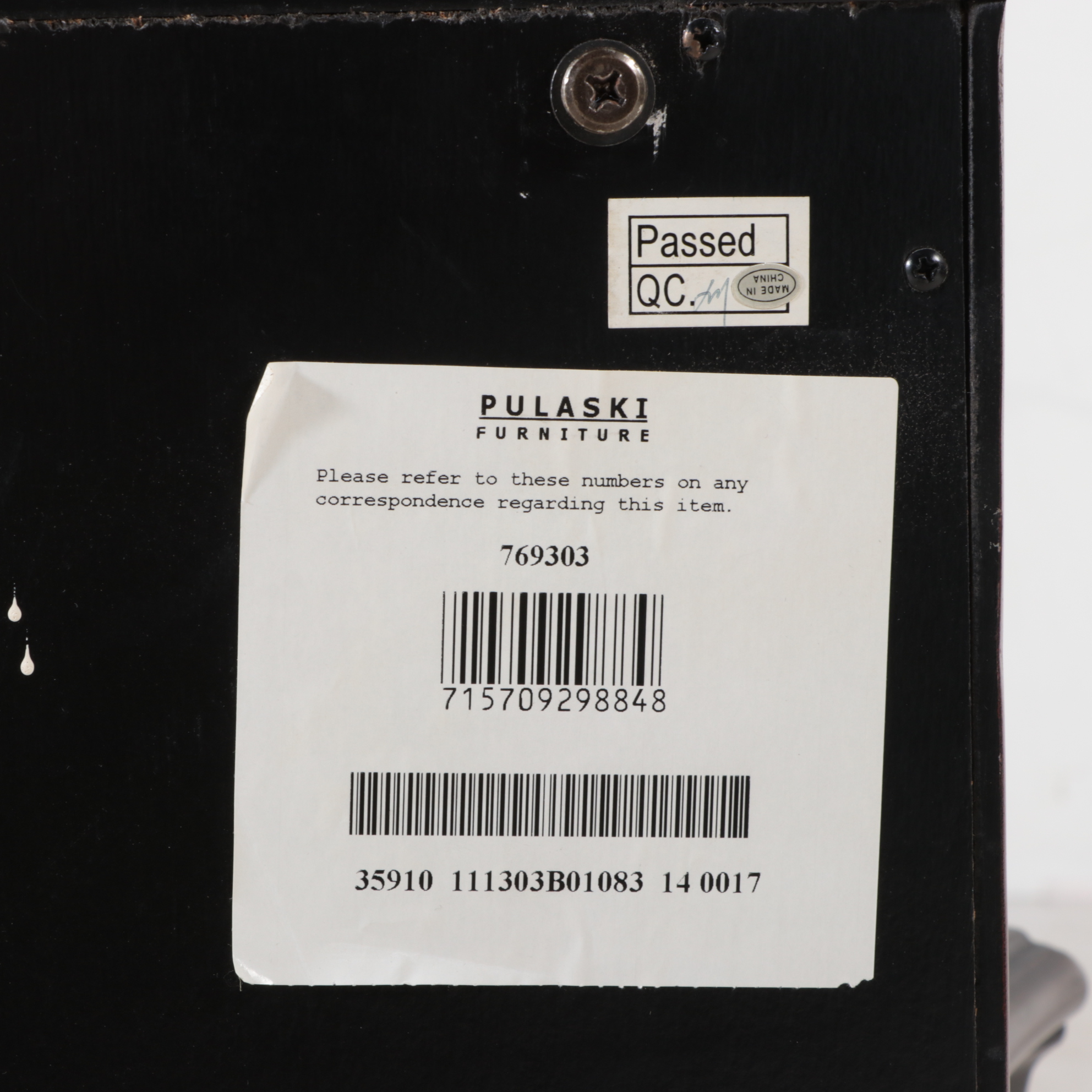 Pulaski Baroque Style Paint-Decorated Secretary Desk