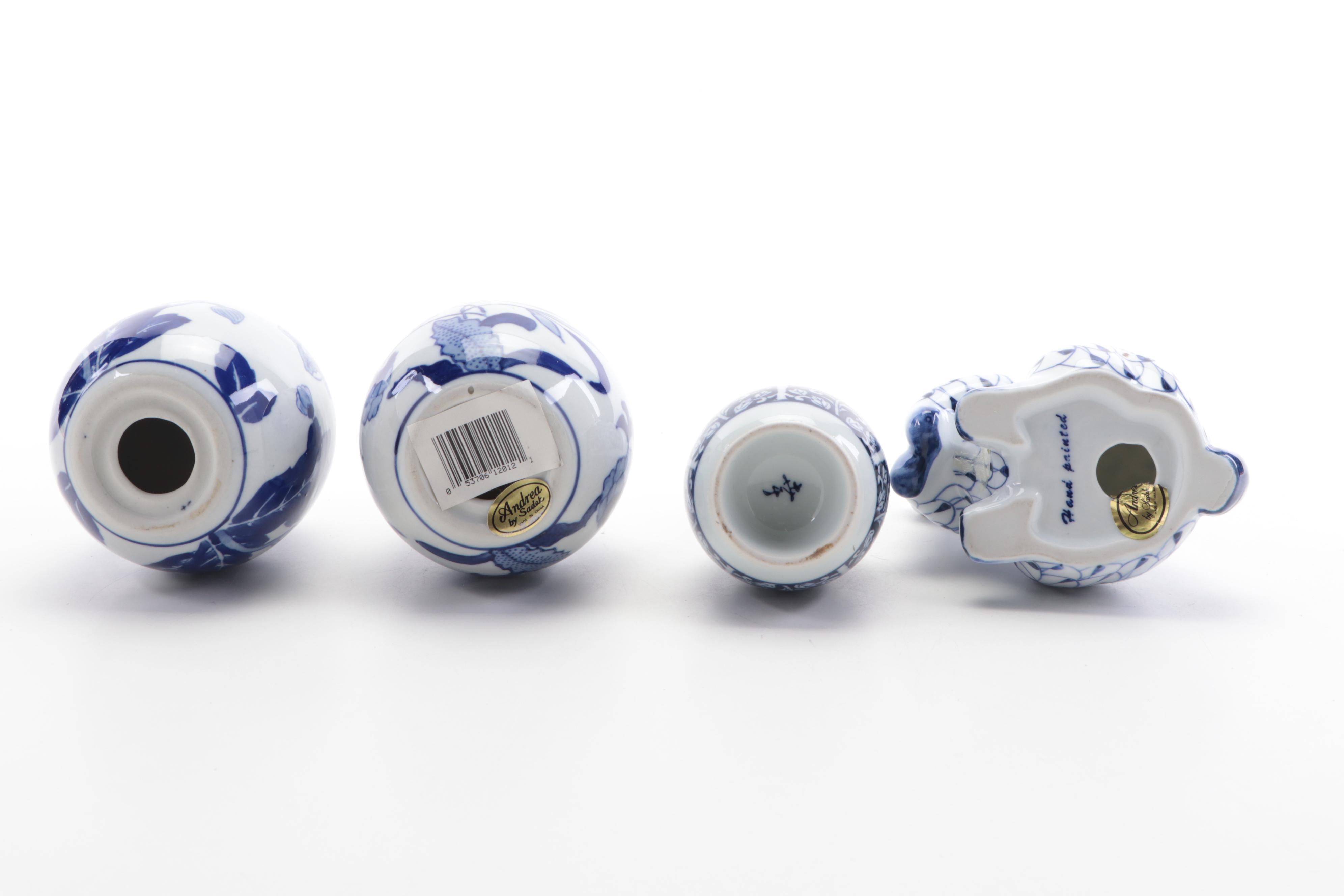 Three Hands Corp. Blue and White Porcelain Bowl and Other Porcelain