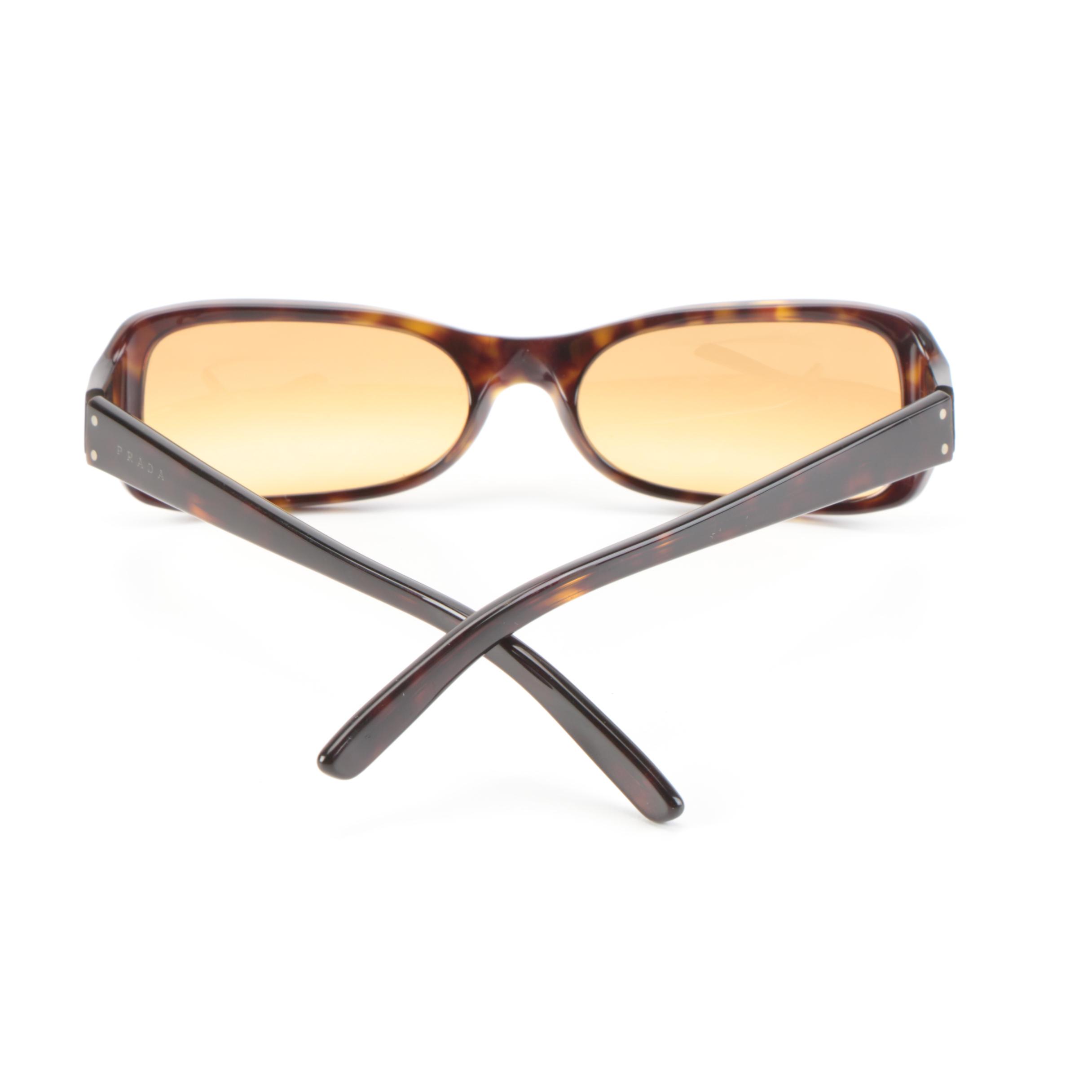 Prada SPR11C Dark Havana Frame Light Brown Lens Sunglasses