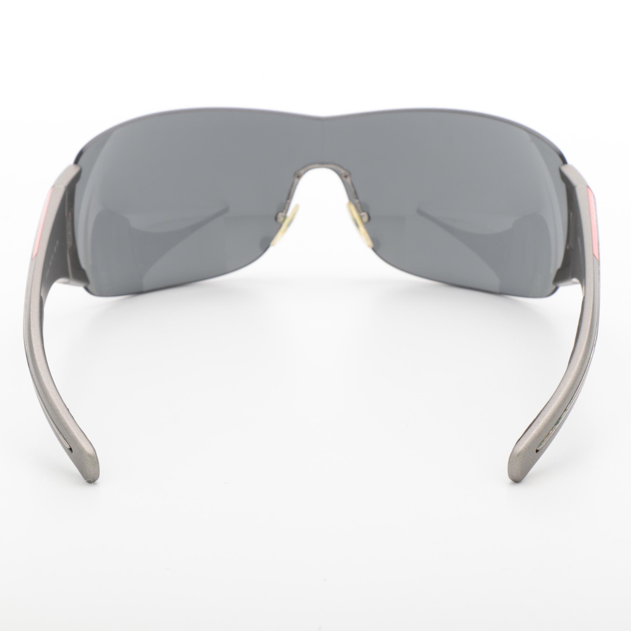 Prada SPS02L Wrap-Around Powdered Finish Shield Sunglasses