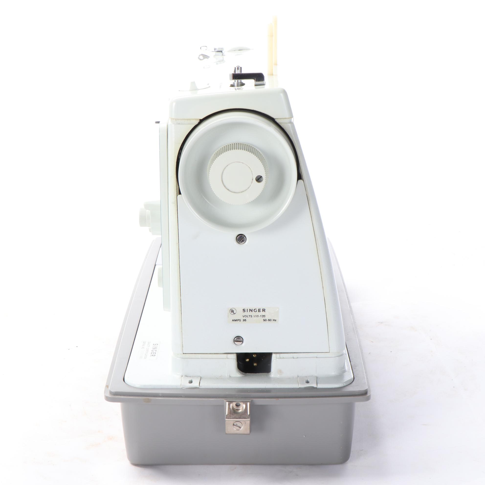 Singer Stylist Zig-Zag Model 416 Electric Sewing Machine with Case, 1970s