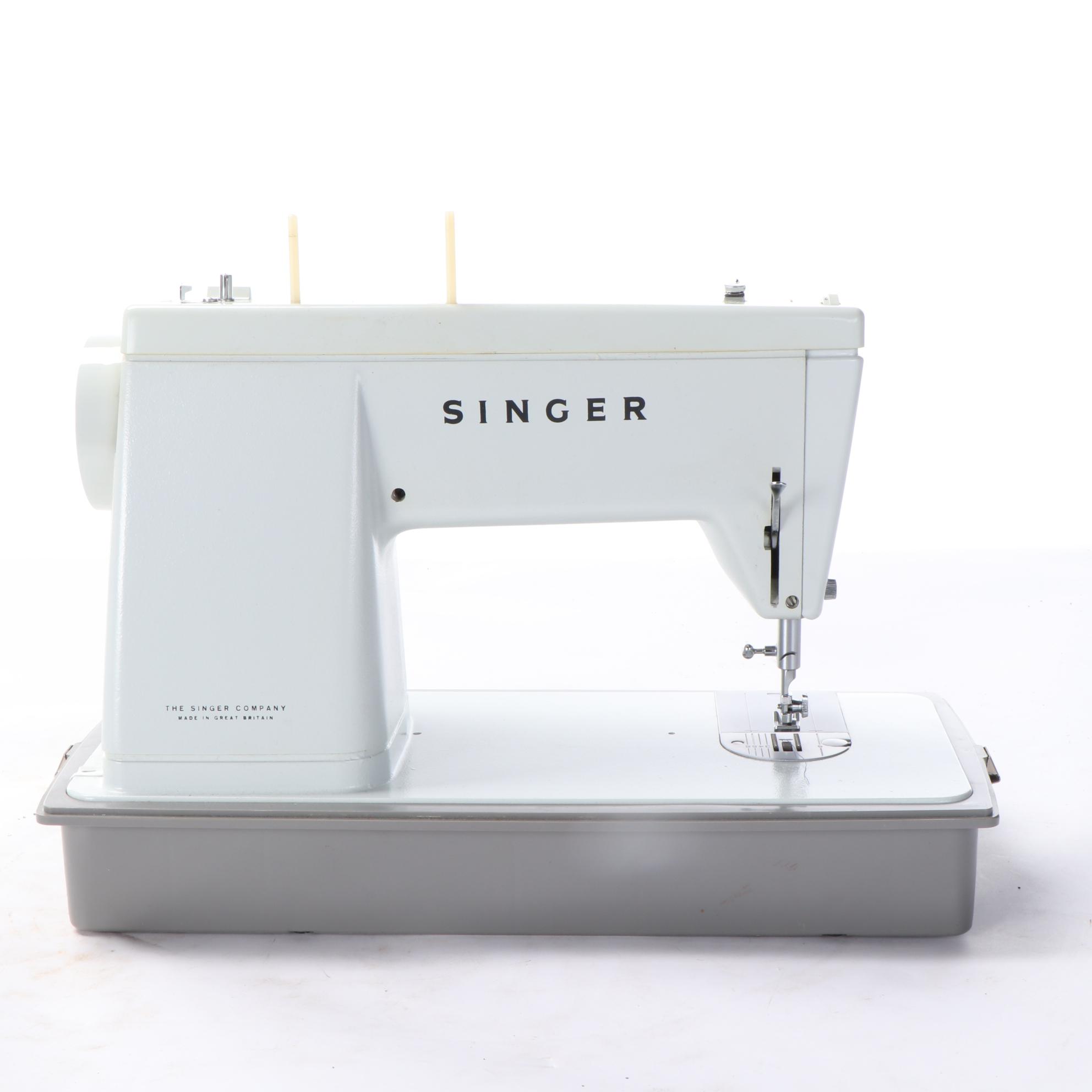Singer Stylist Zig-Zag Model 416 Electric Sewing Machine with Case, 1970s