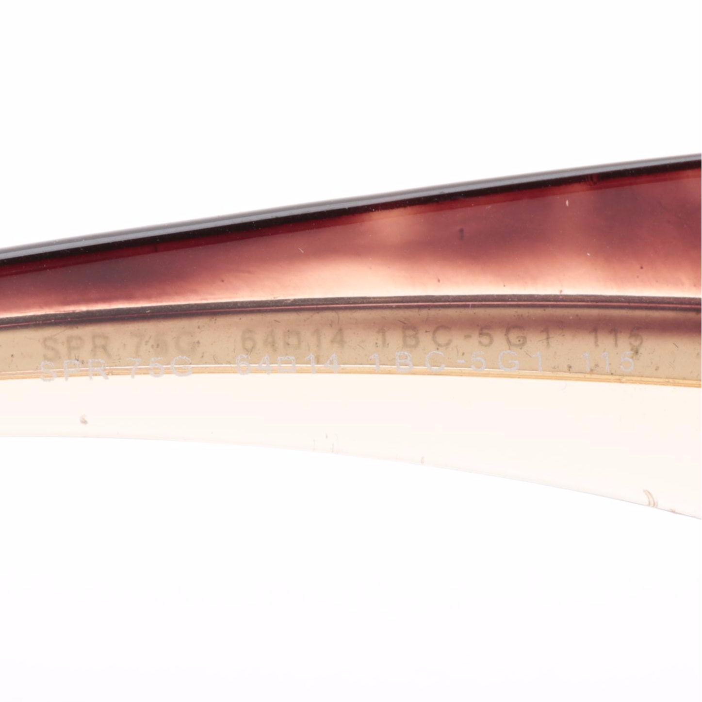 Prada SPR75G Metal and Havana Frame Dark Grey Lens Sunglasses