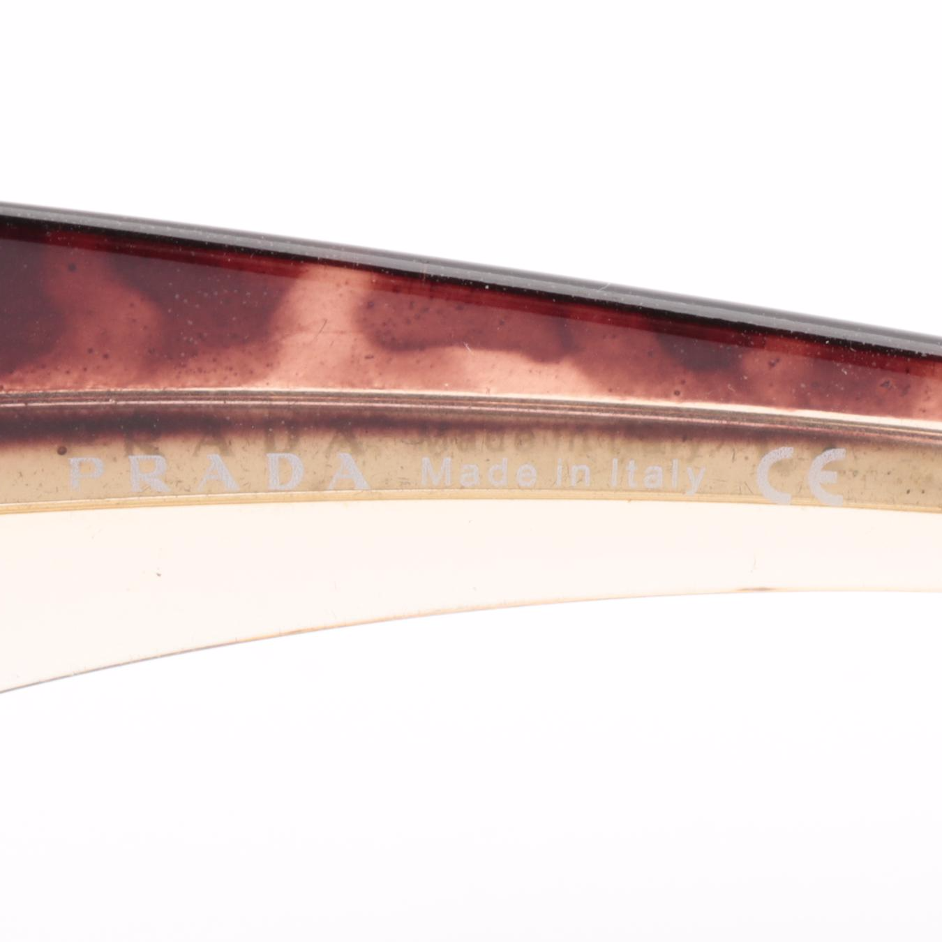 Prada SPR75G Metal and Havana Frame Dark Grey Lens Sunglasses