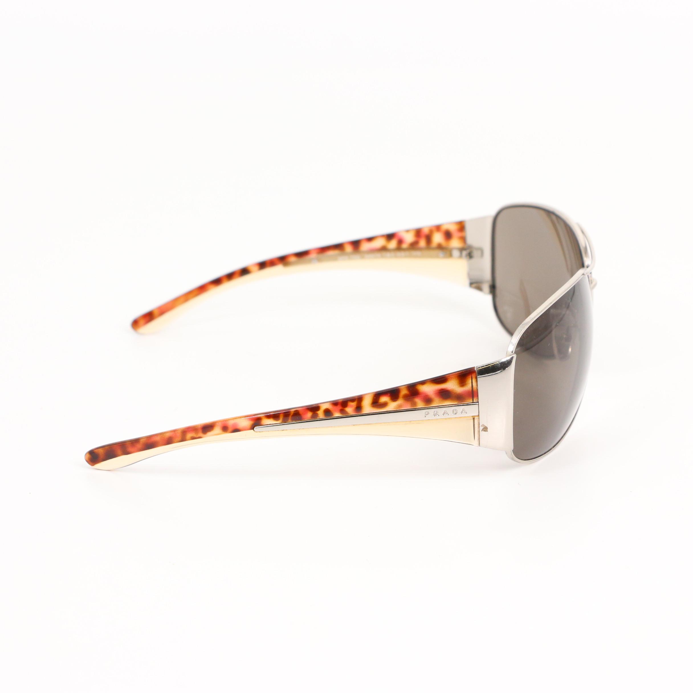 Prada SPR 75G Wrap Sunglasses with Case