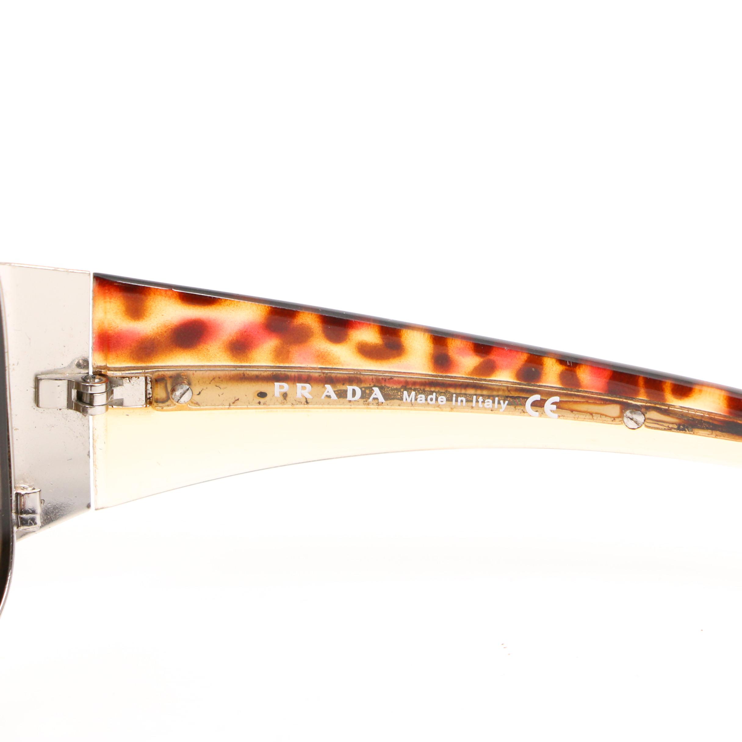 Prada SPR 75G Wrap Sunglasses with Case