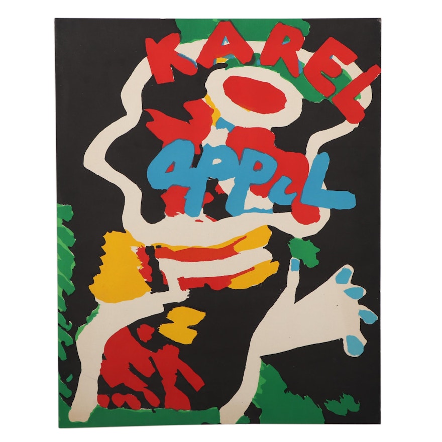Karel Appel Color Lithograph, Late 20th Century