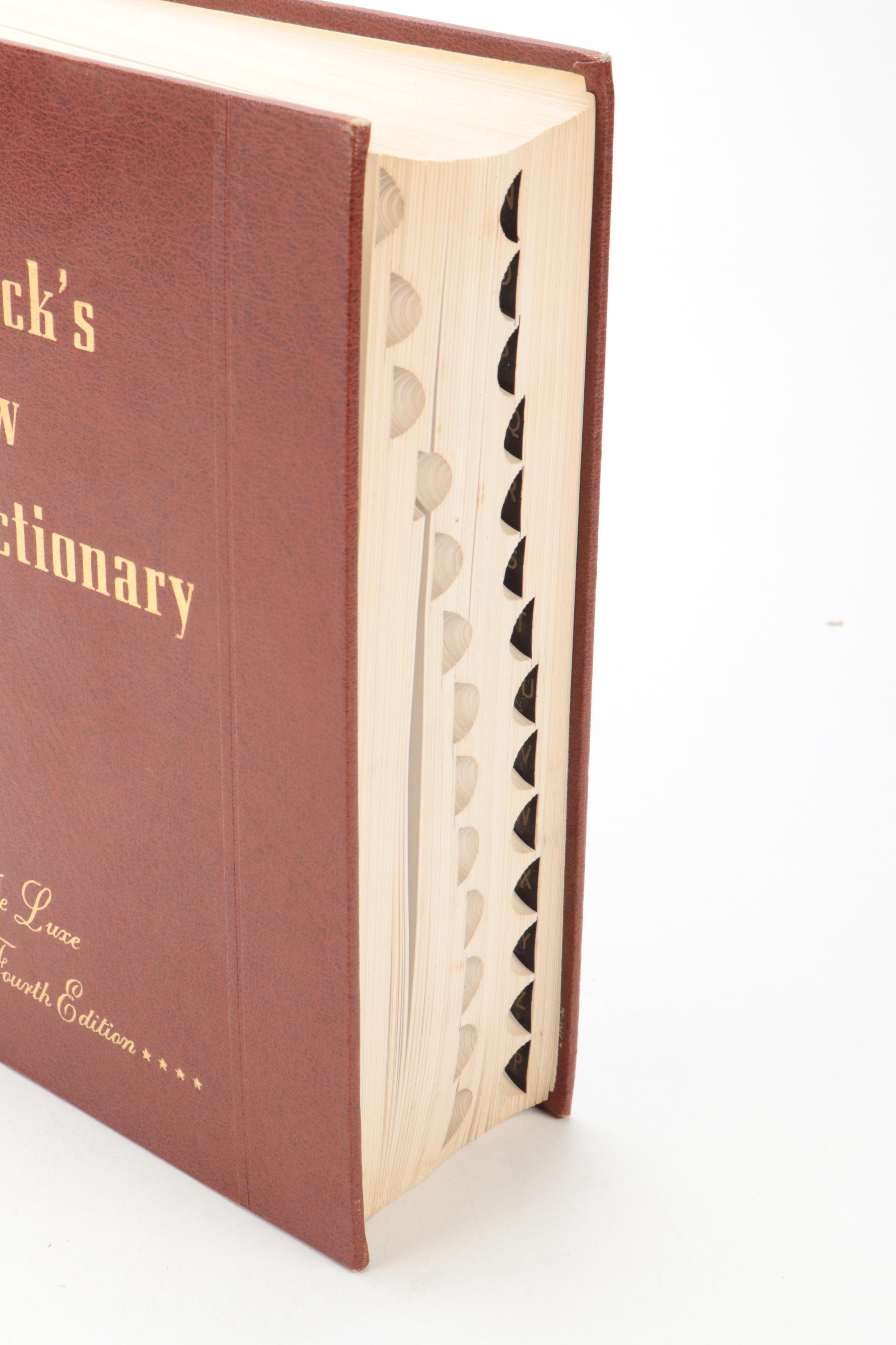 Deluxe Fourth Edition "Black's Law Dictionary," 1951