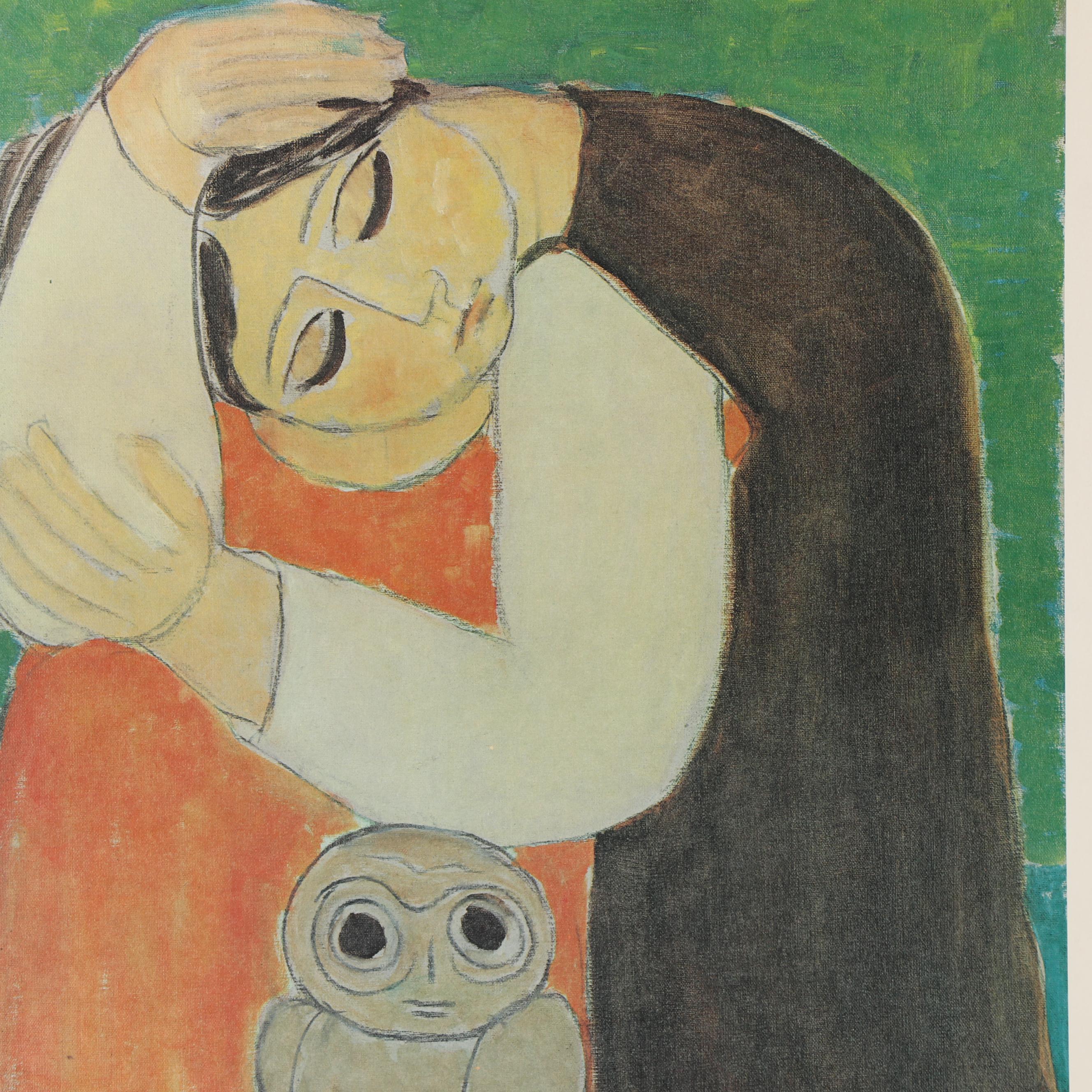 Christina Savalas Offset Lithograph of Figure with Bird