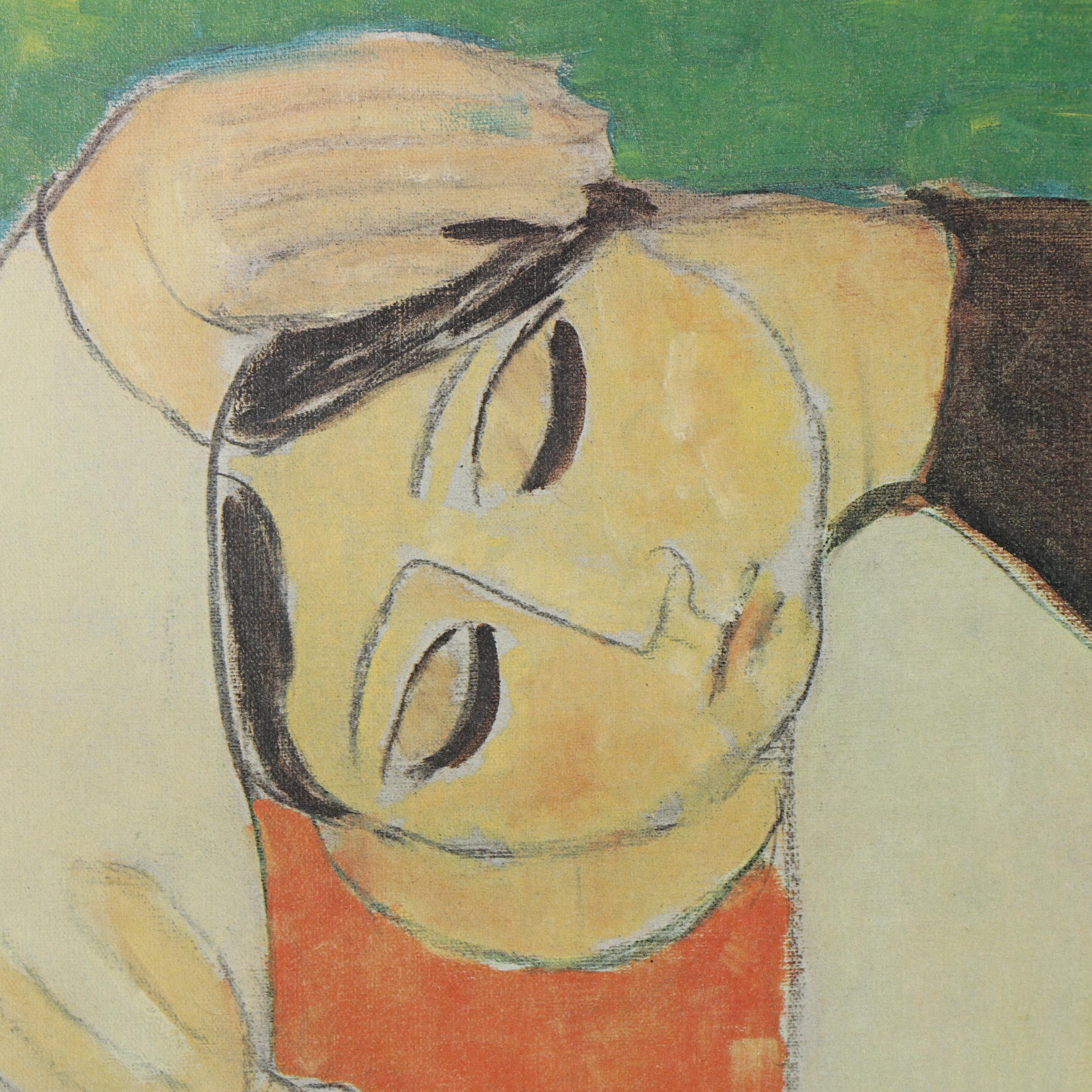 Christina Savalas Offset Lithograph of Figure with Bird