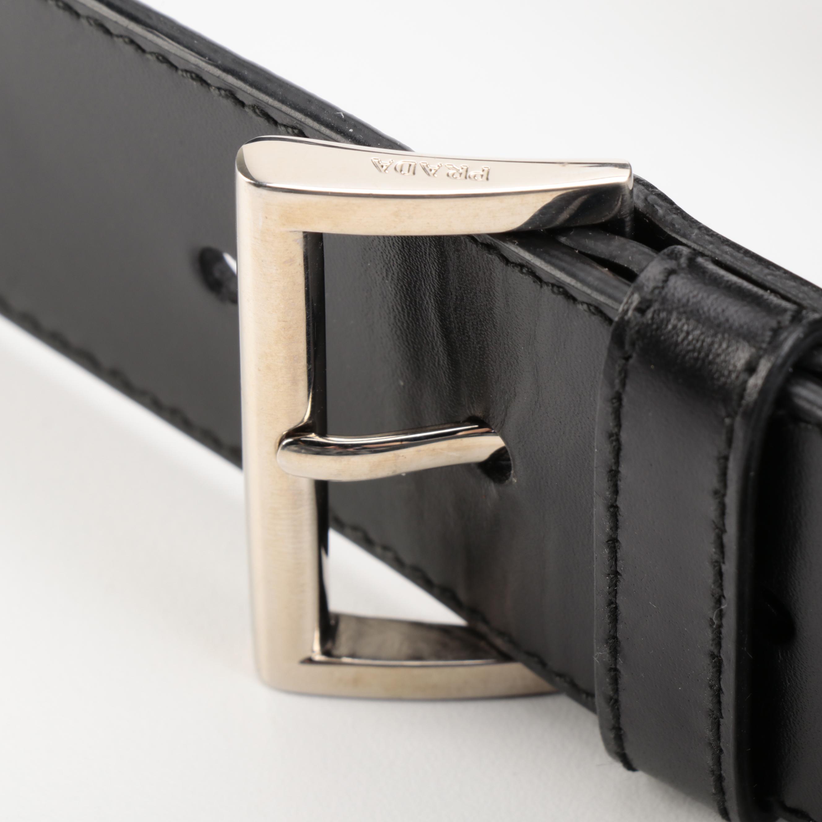 Prada Belt Bag in Black Tessuto Nylon with Smooth Leather Trim
