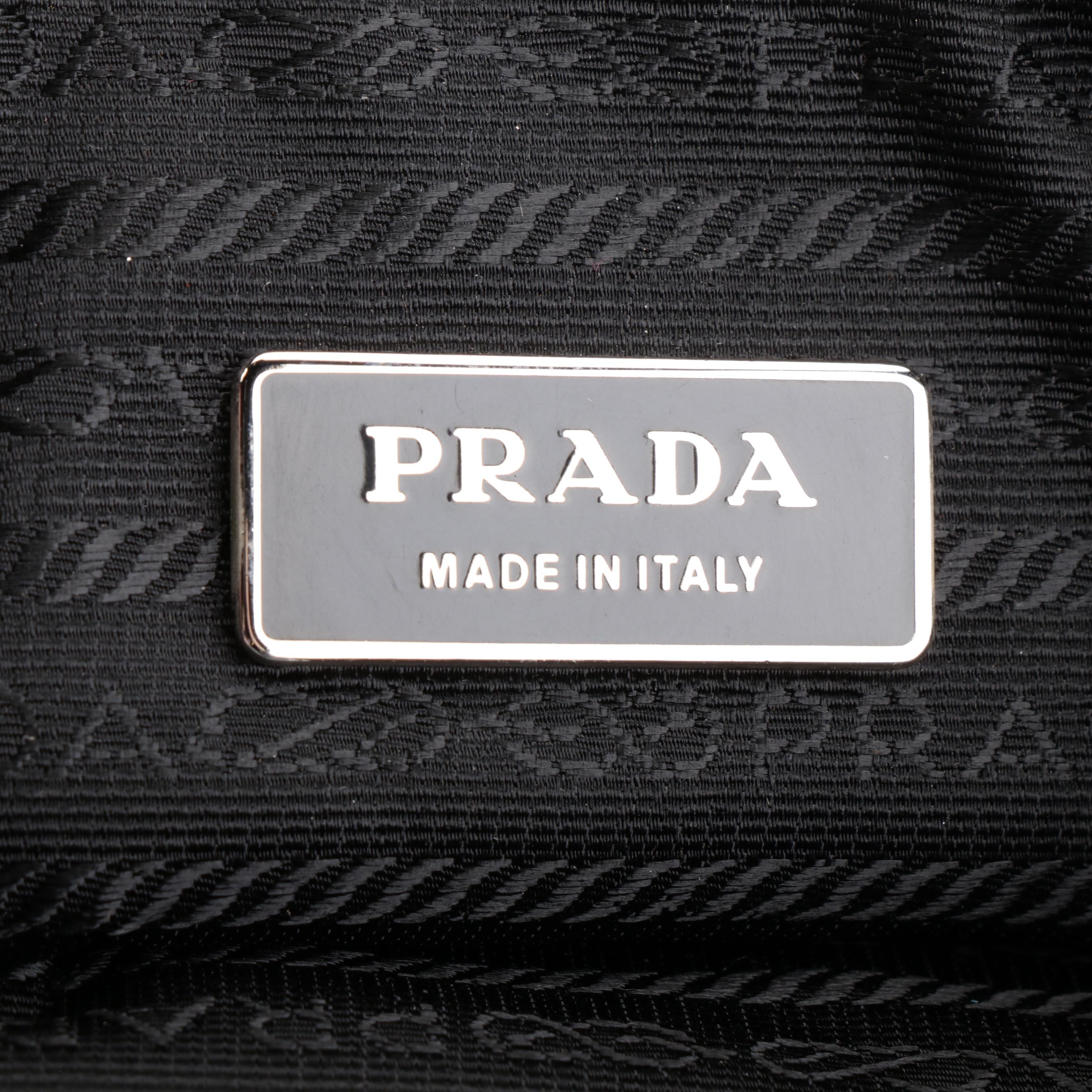 Prada Belt Bag in Black Tessuto Nylon with Smooth Leather Trim