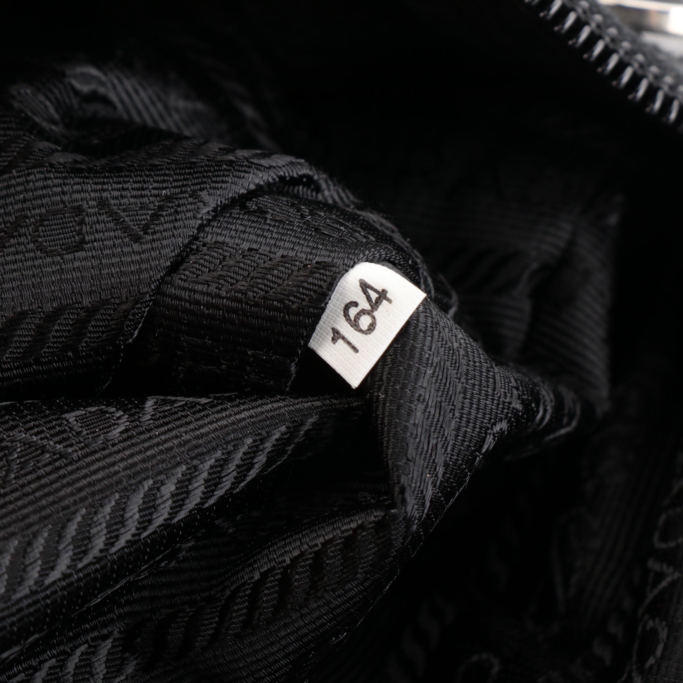 Prada Belt Bag in Black Tessuto Nylon with Smooth Leather Trim