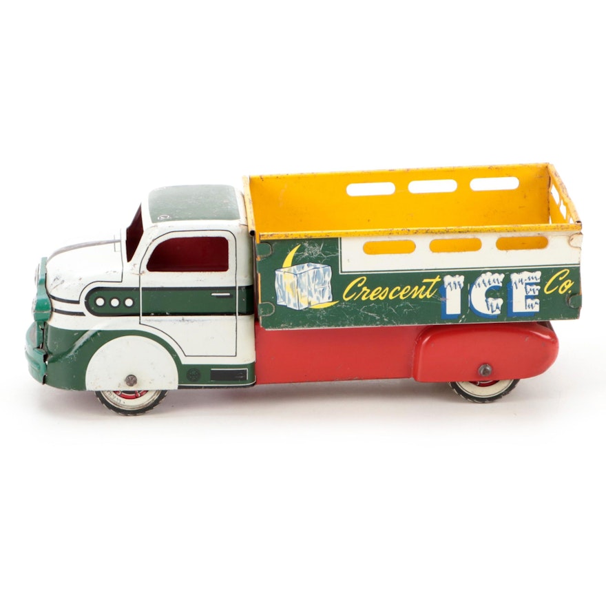 Marx Crescent Ice Co. Tin Lithograph Truck Toy, 1930s