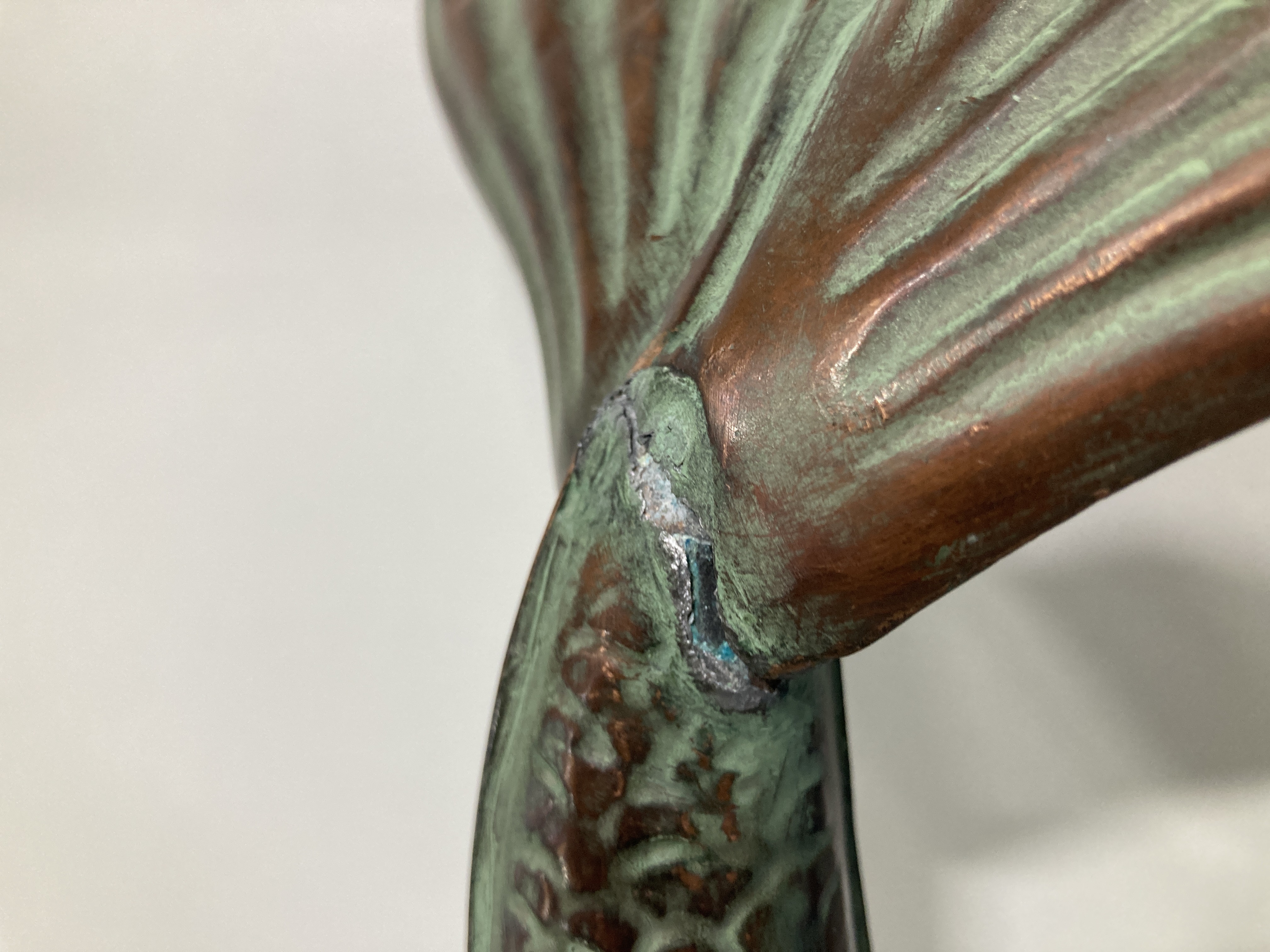 Copper and Metal Figural Mermaid Hanging Sign