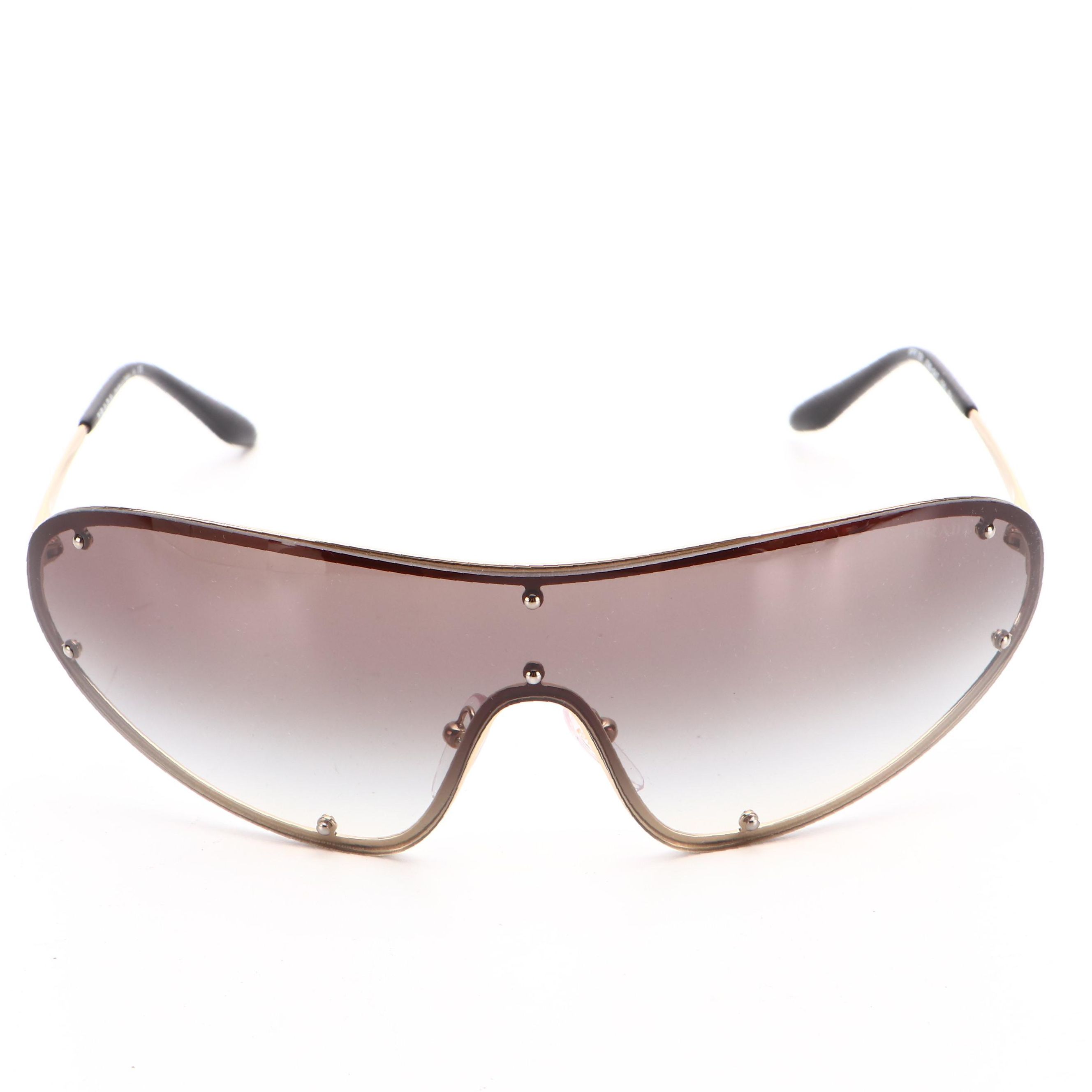 Prada SPR 73V Shield Sunglasses with Case and Box