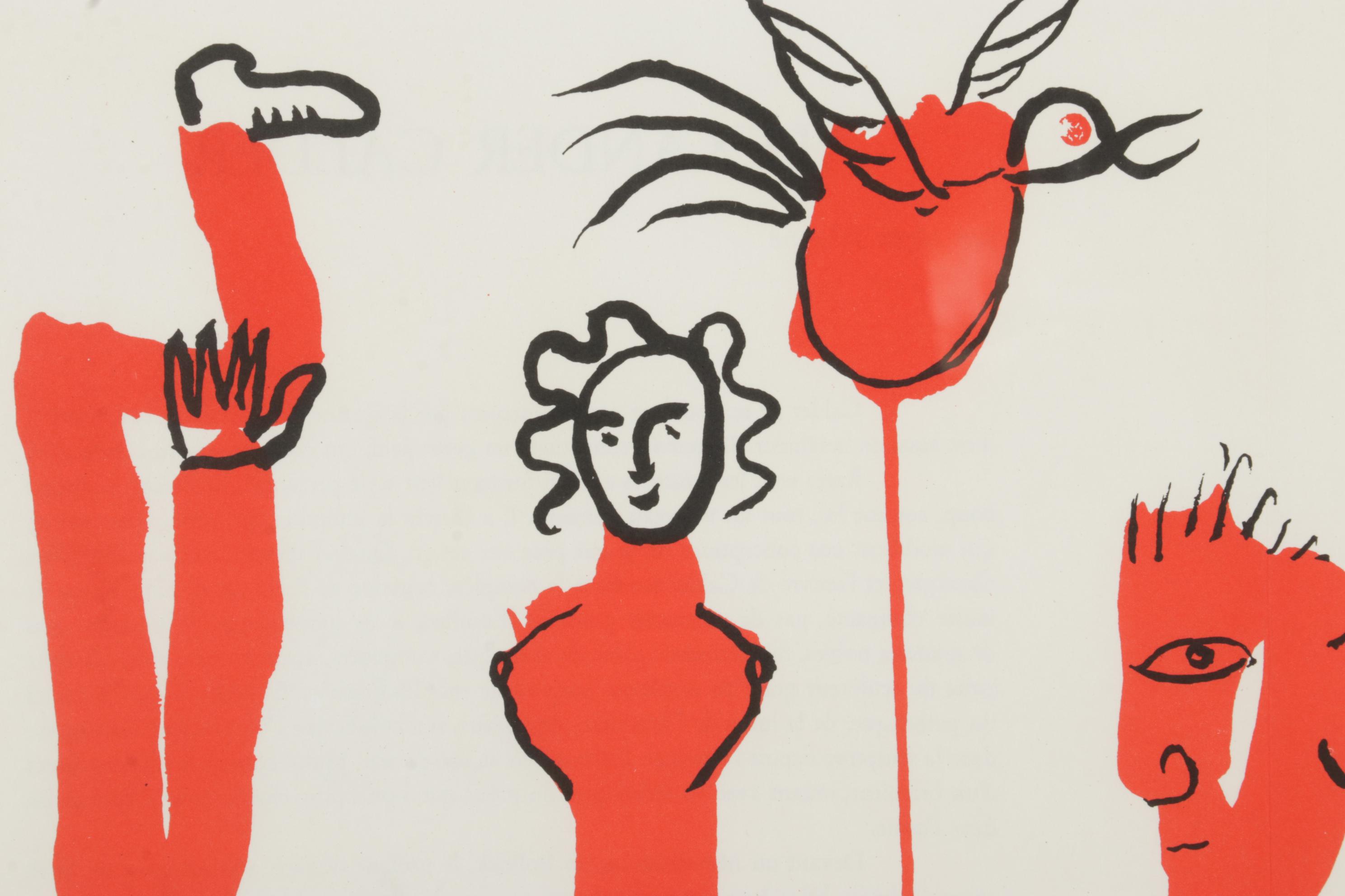Alexander Calder Double-Page Color Lithograph for "Derrière le Miroir," 1966