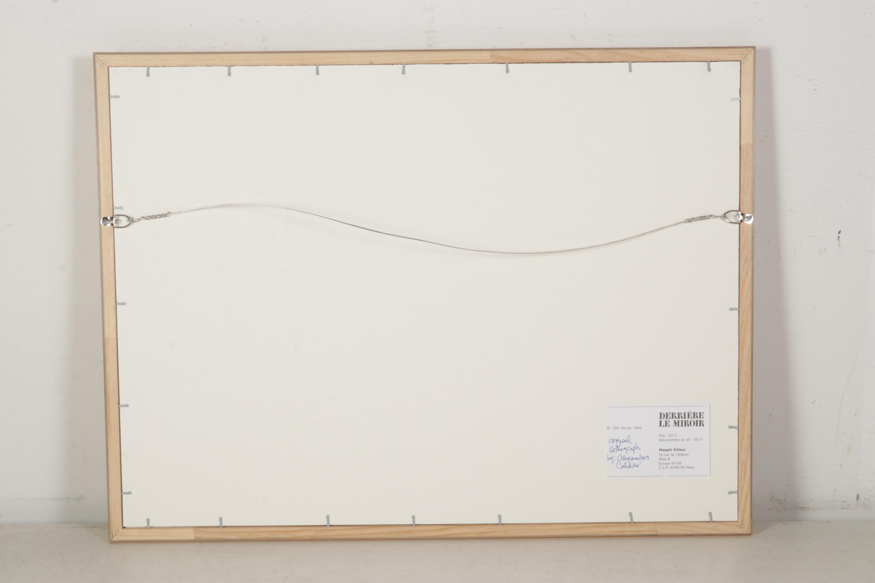 Alexander Calder Double-Page Color Lithograph for "Derrière le Miroir," 1966