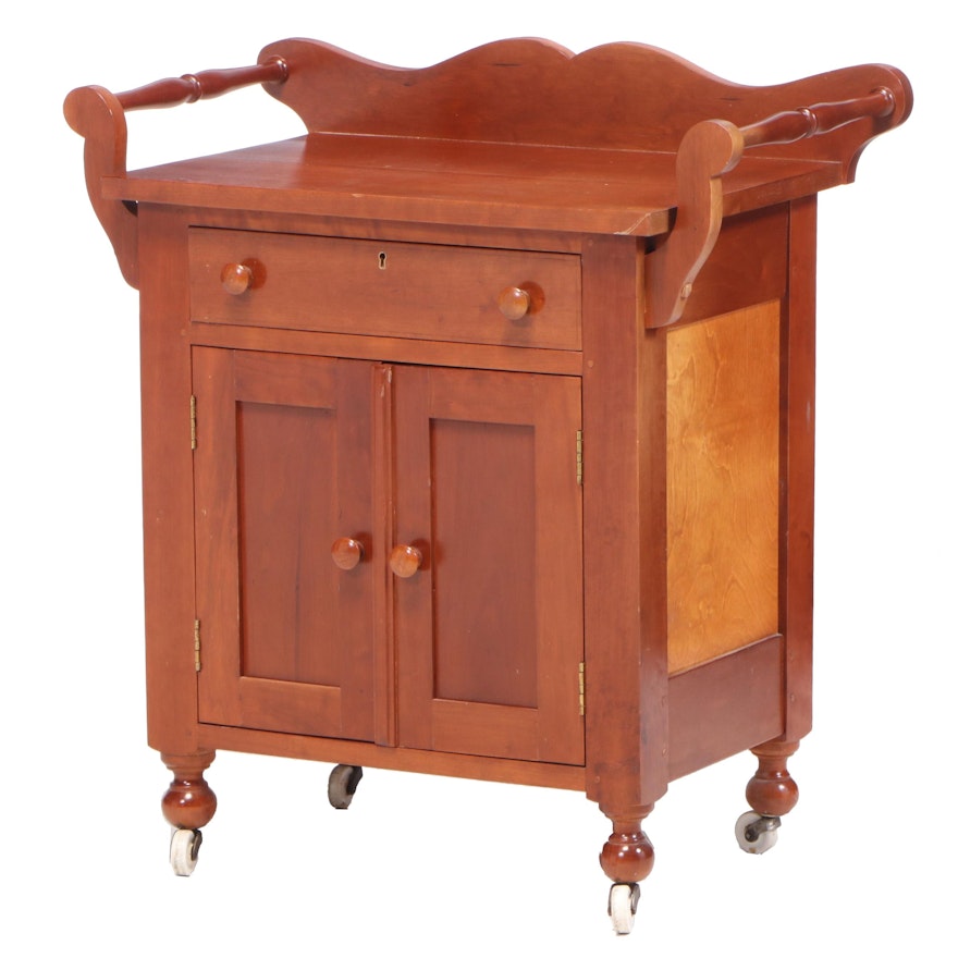 American Empire Style Cherrywood Washstand, Mid to Late 20th Century