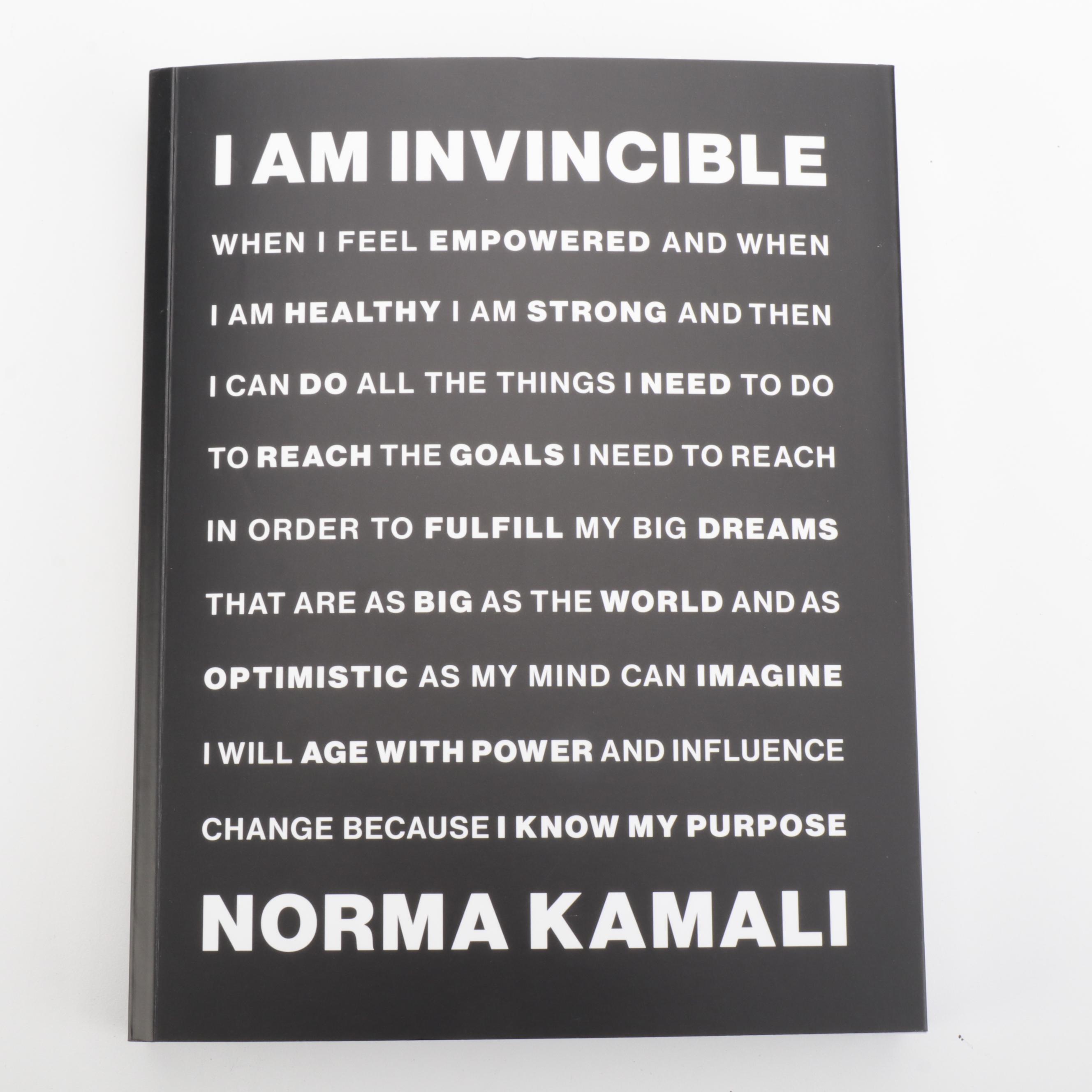 Norma Kamali Patterned OMO Jacket with Signed "I Am Invincible" Book