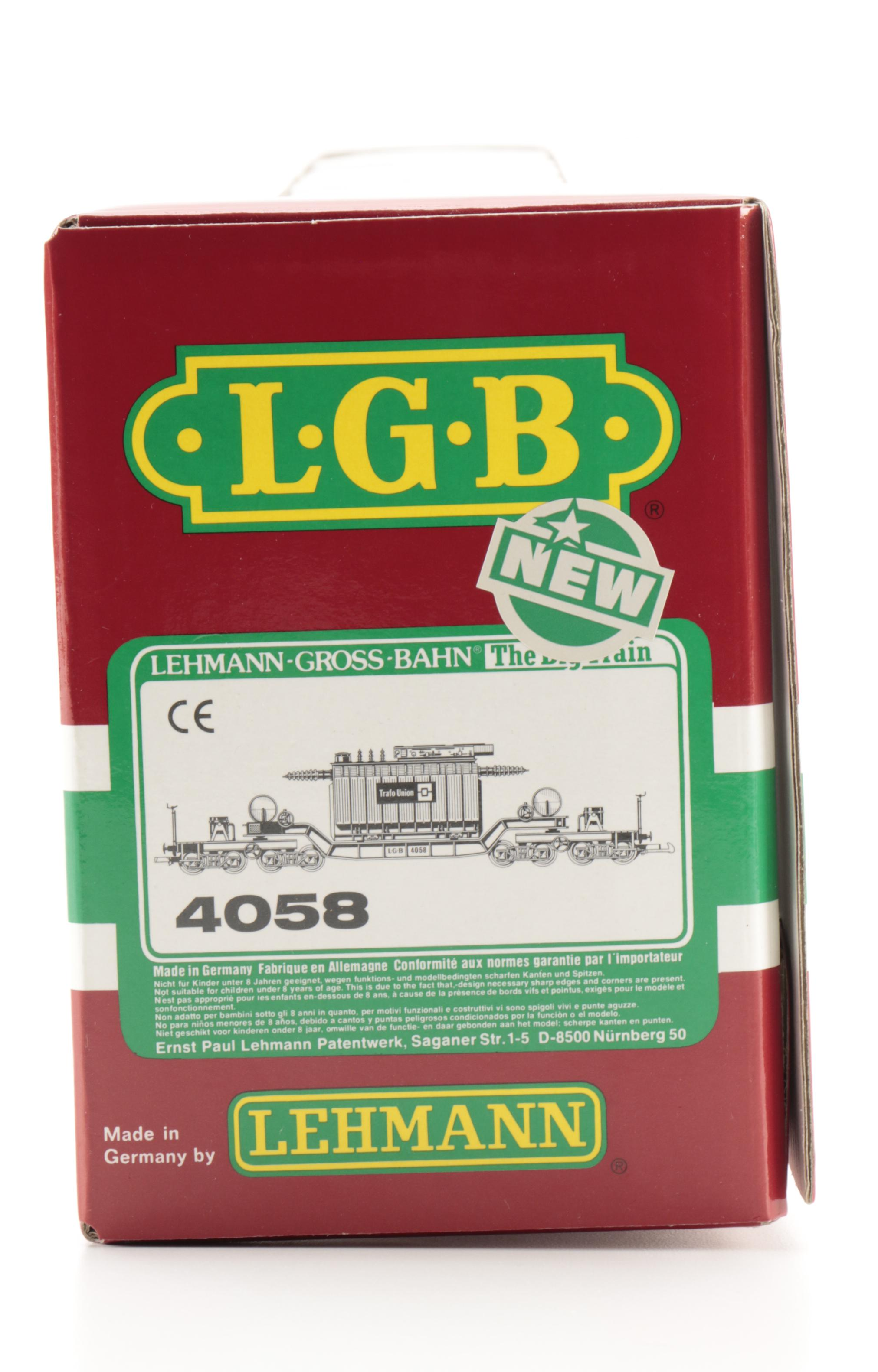 Lehmann-Gross-Bahn G Scale Model Railroad Flat Car, Great Northern Freight Car