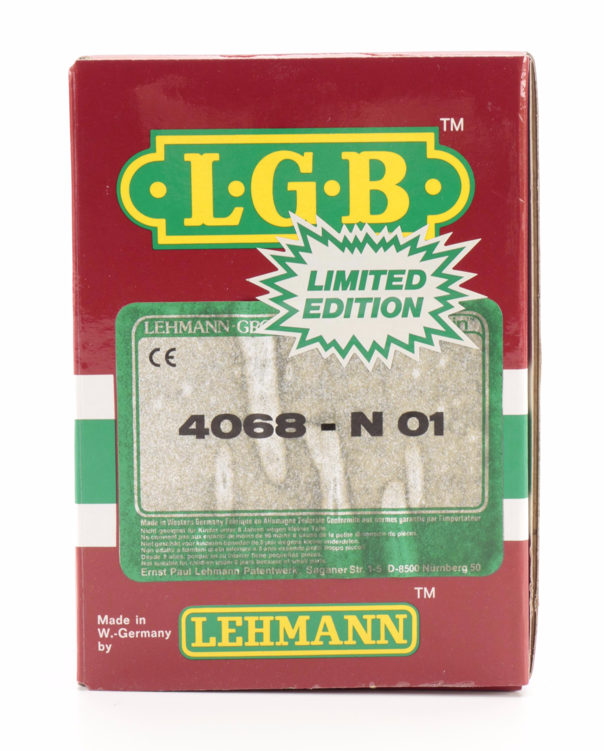 Lehmann-Gross-Bahn G Scale Model Railroad Flat Car, Great Northern Freight Car