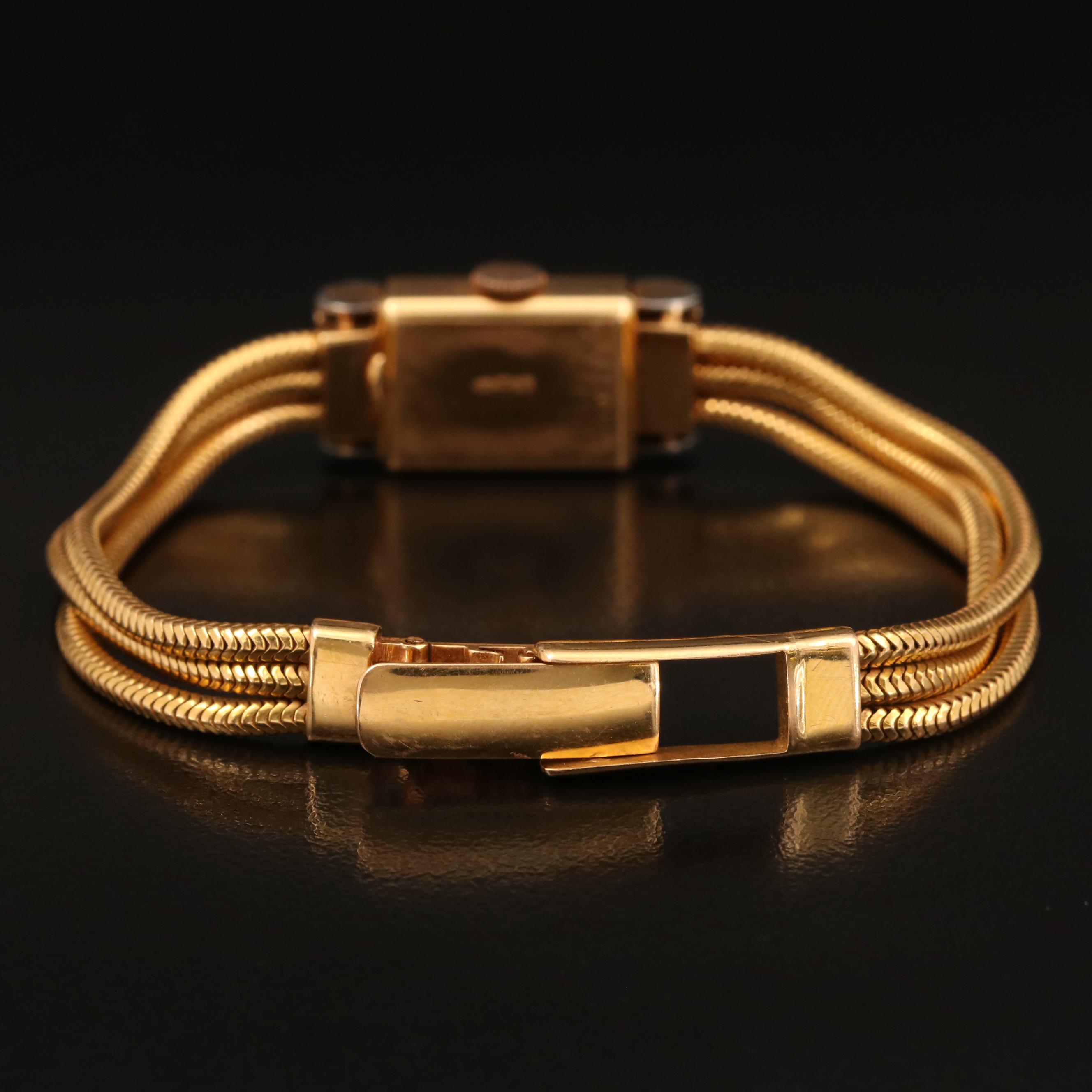 18K Universal Geneve Diamond and Ruby Watch