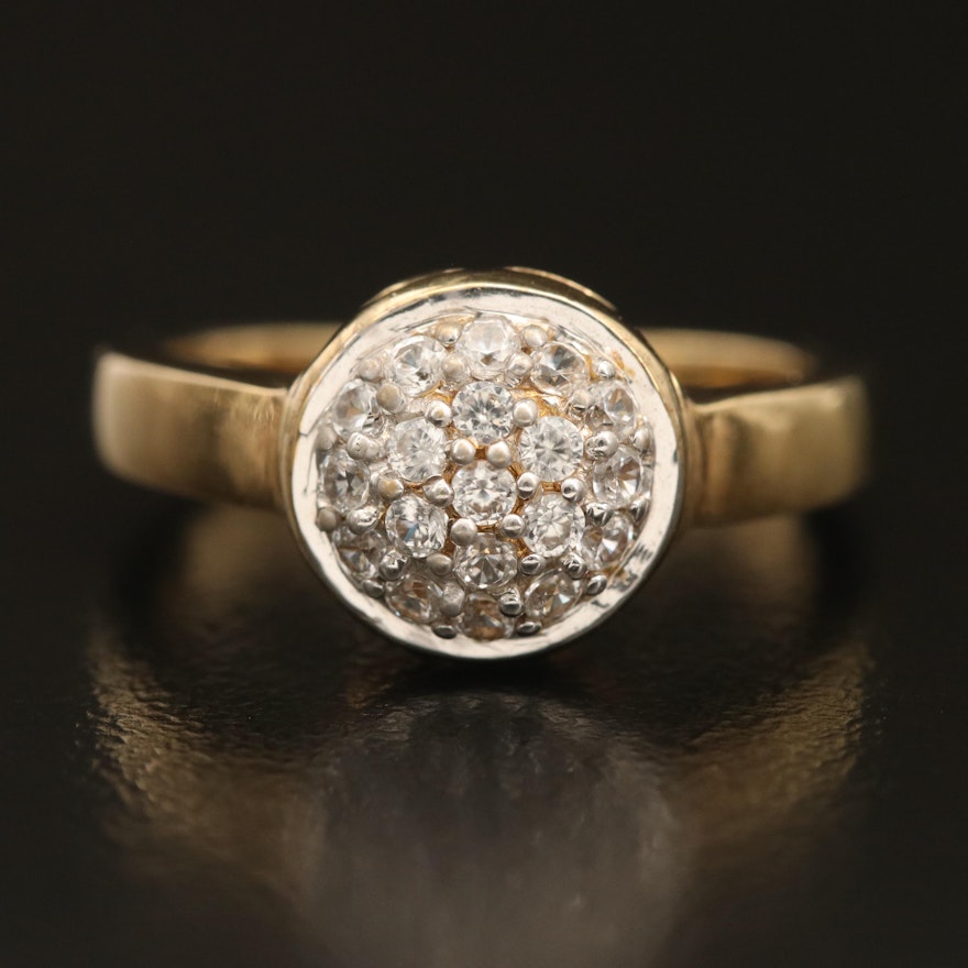 Stainless Pave White Zircon Ring