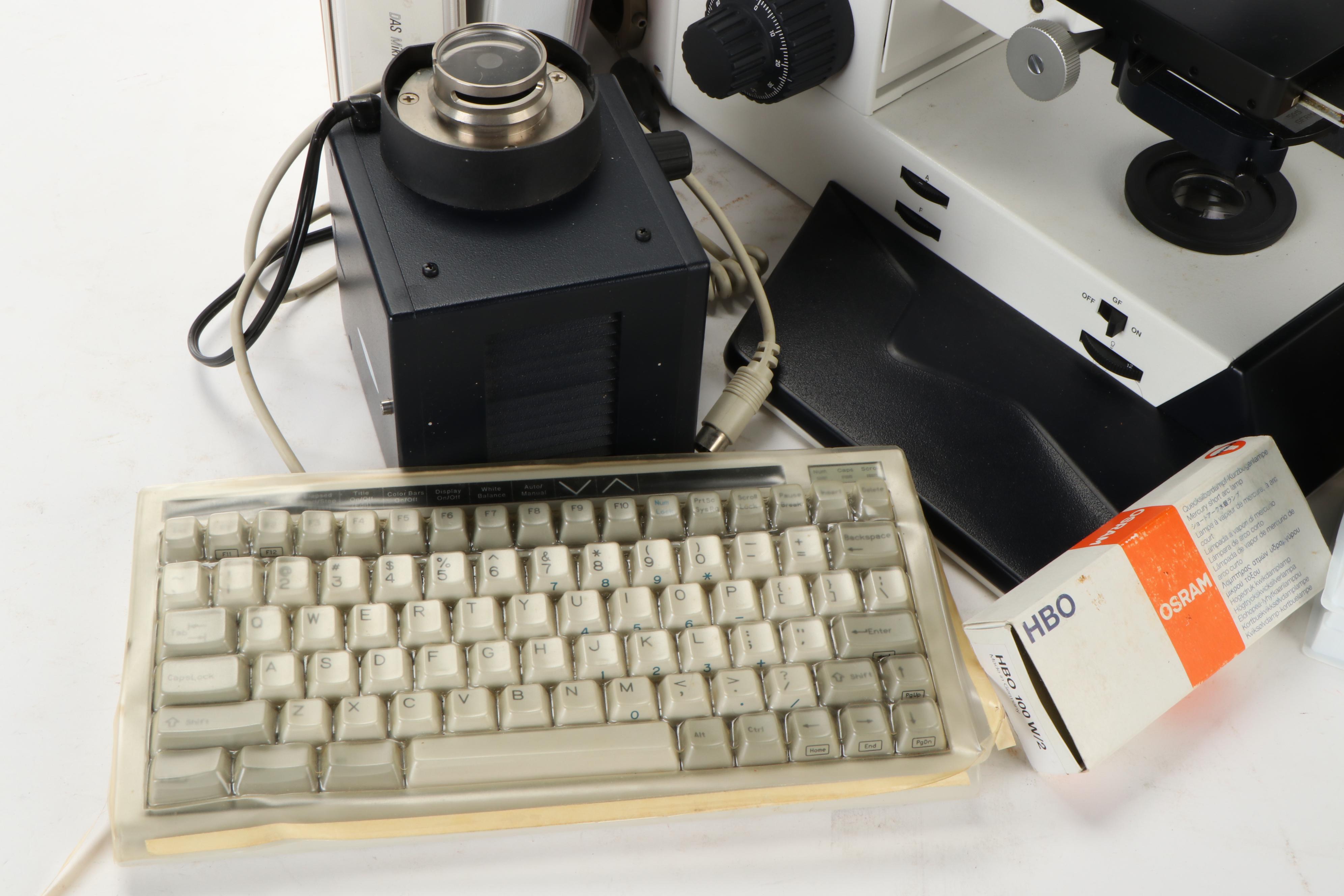 Leica Leitz DMRB Stereo Fluorescence Microscope Type 301-371.010, Accessories