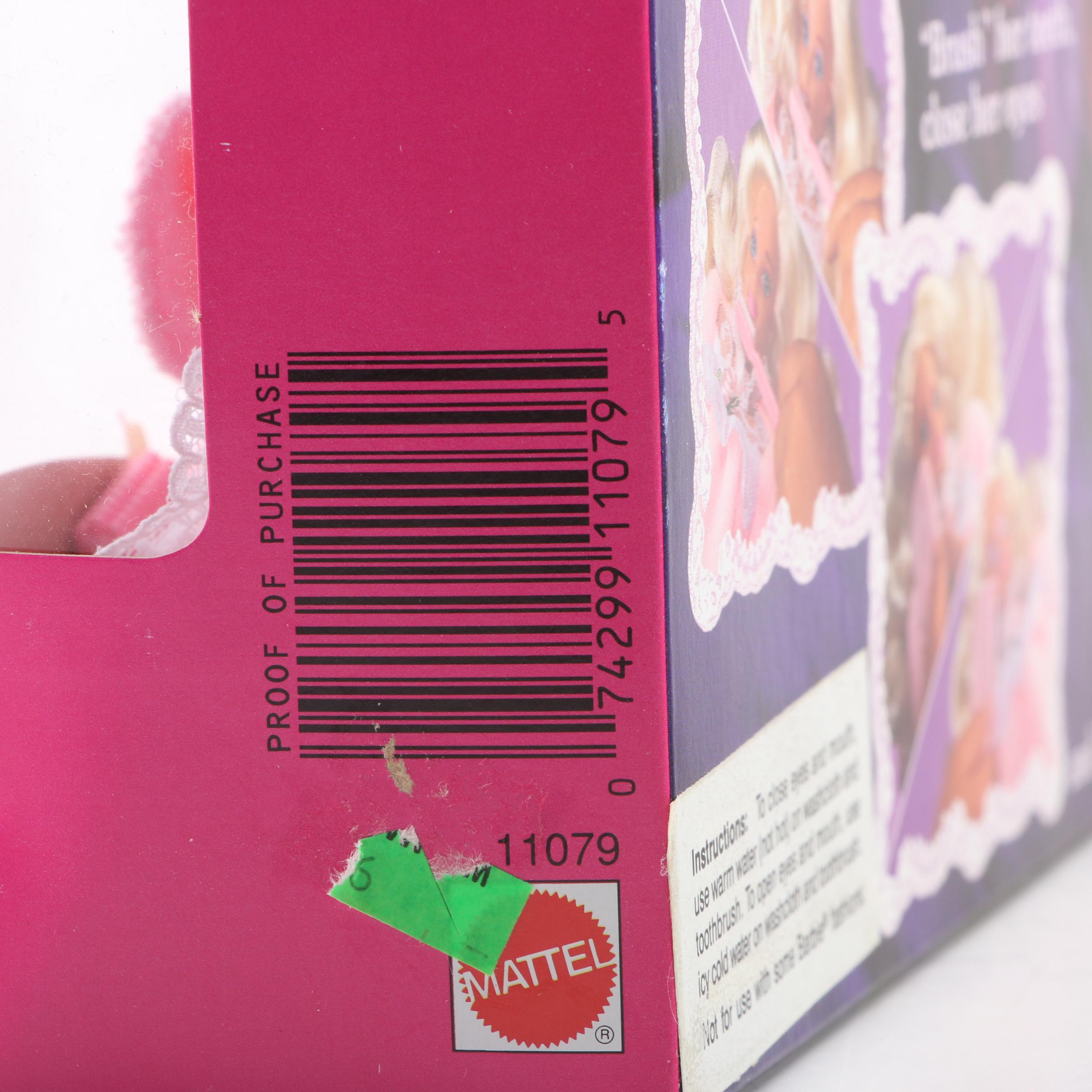 Mattel Bedtime Barbie, Teen Talk Barbie, and Supersize Barbie