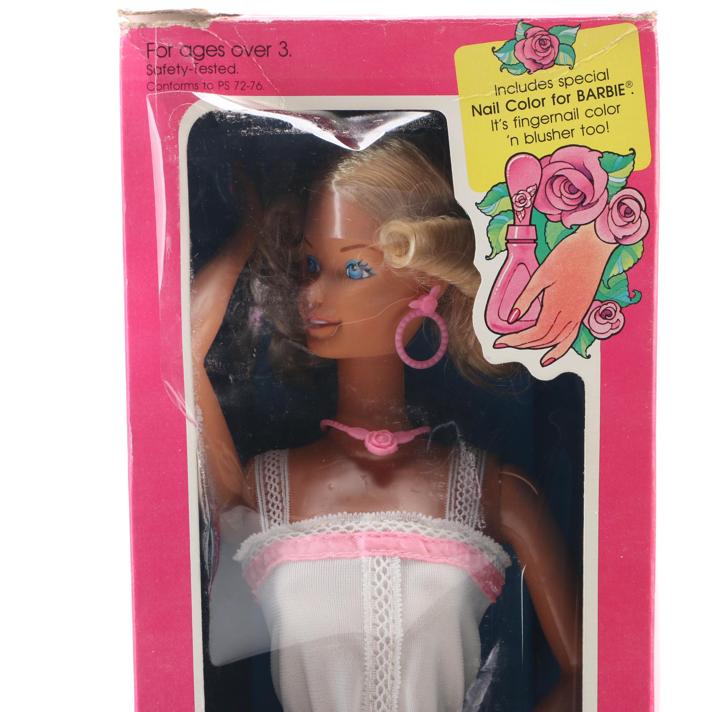 Mattel Bedtime Barbie, Teen Talk Barbie, and Supersize Barbie