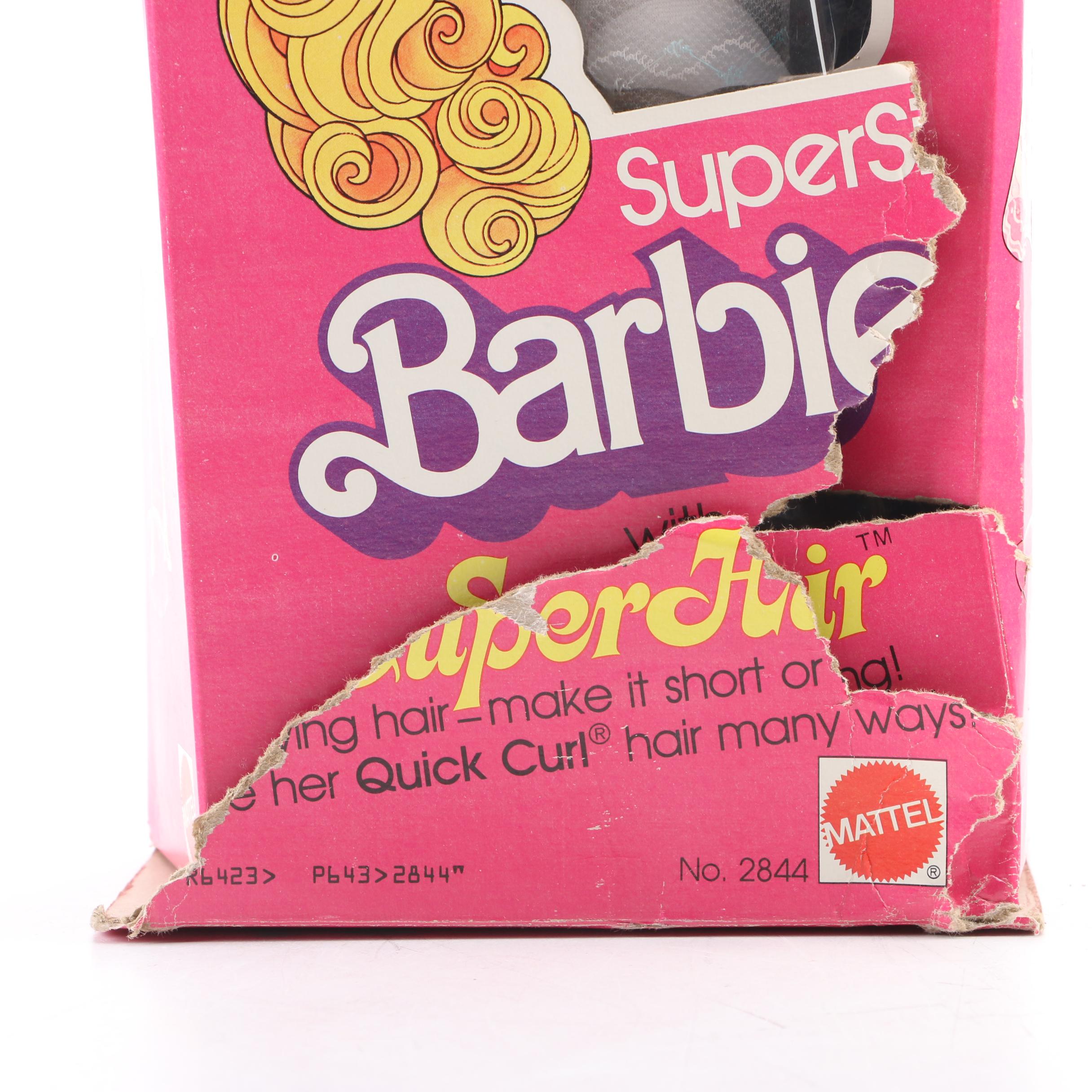 Mattel Bedtime Barbie, Teen Talk Barbie, and Supersize Barbie