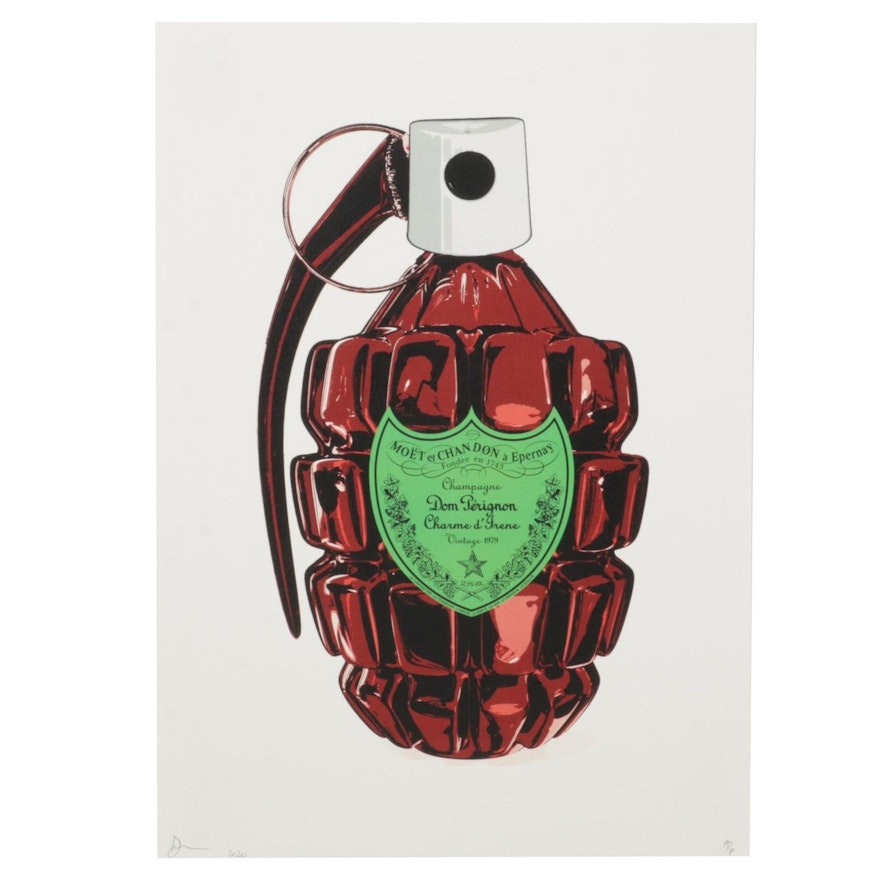 Death NYC Pop Art Graphic Print "Drunk Bomb Red," 2020