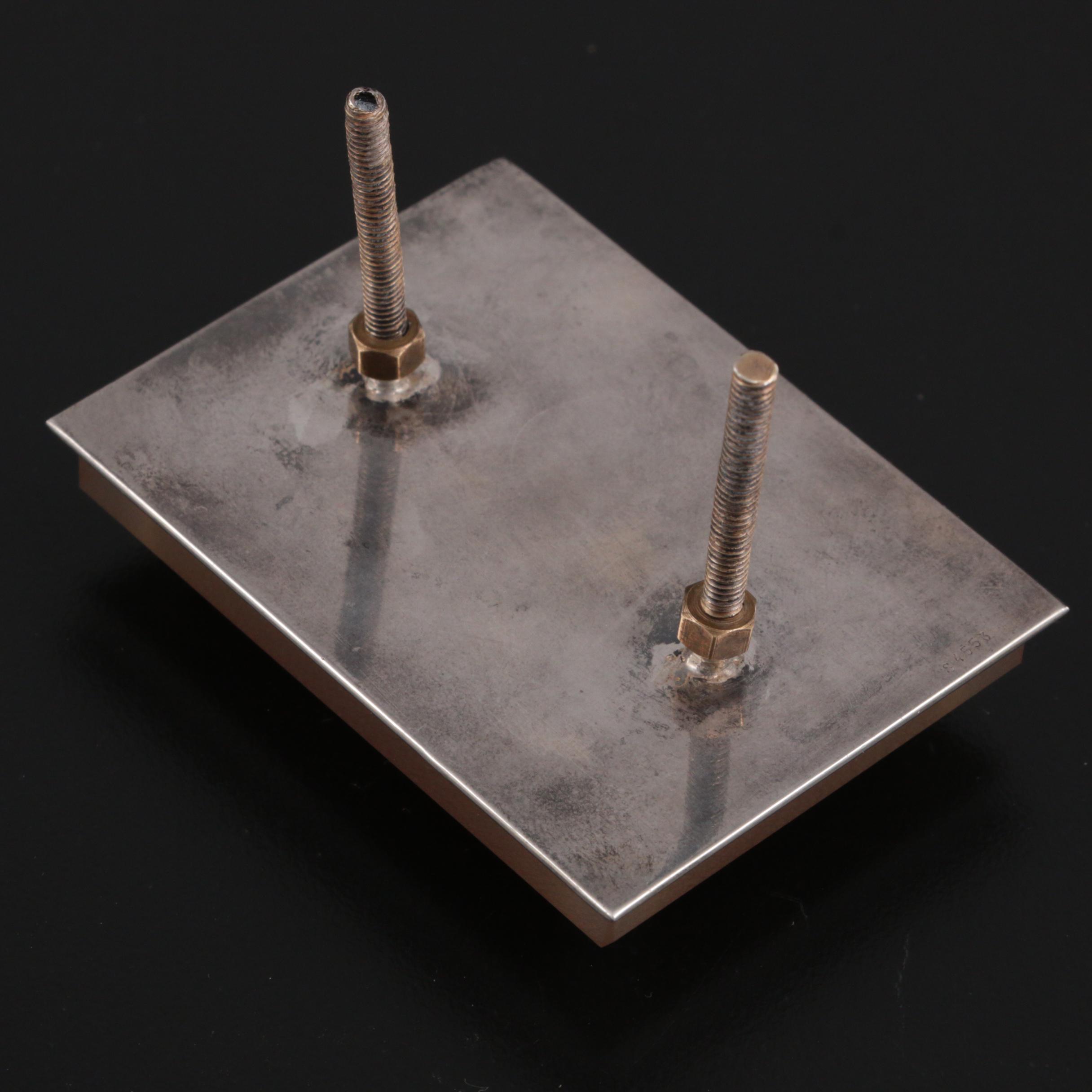 Cartier Art Deco 800 Silver and Chalcedony St. Christopher Dashboard Plaque