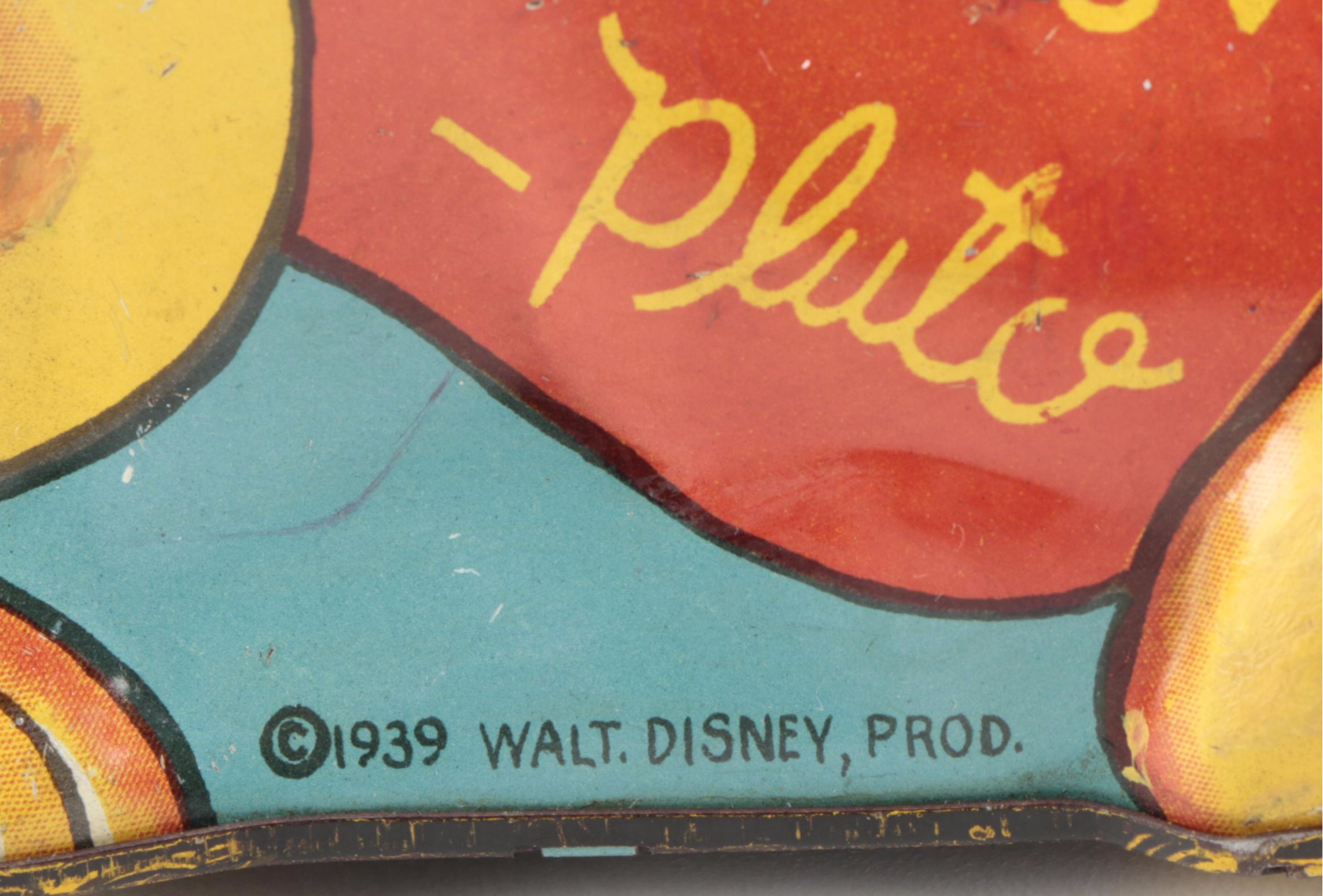 Marx Toys Walt Disney Pluto Tin Lithograph Roll Over Wind Up Toy, 1939