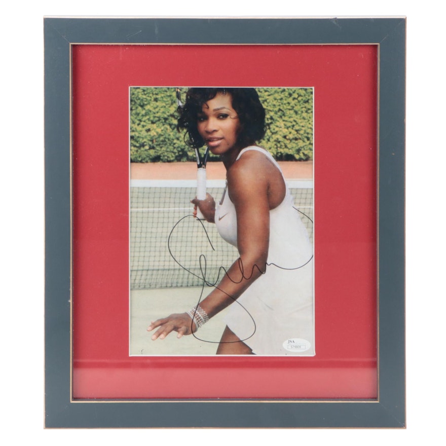 Serena Williams Signed and Framed Photo Print, JSA COA