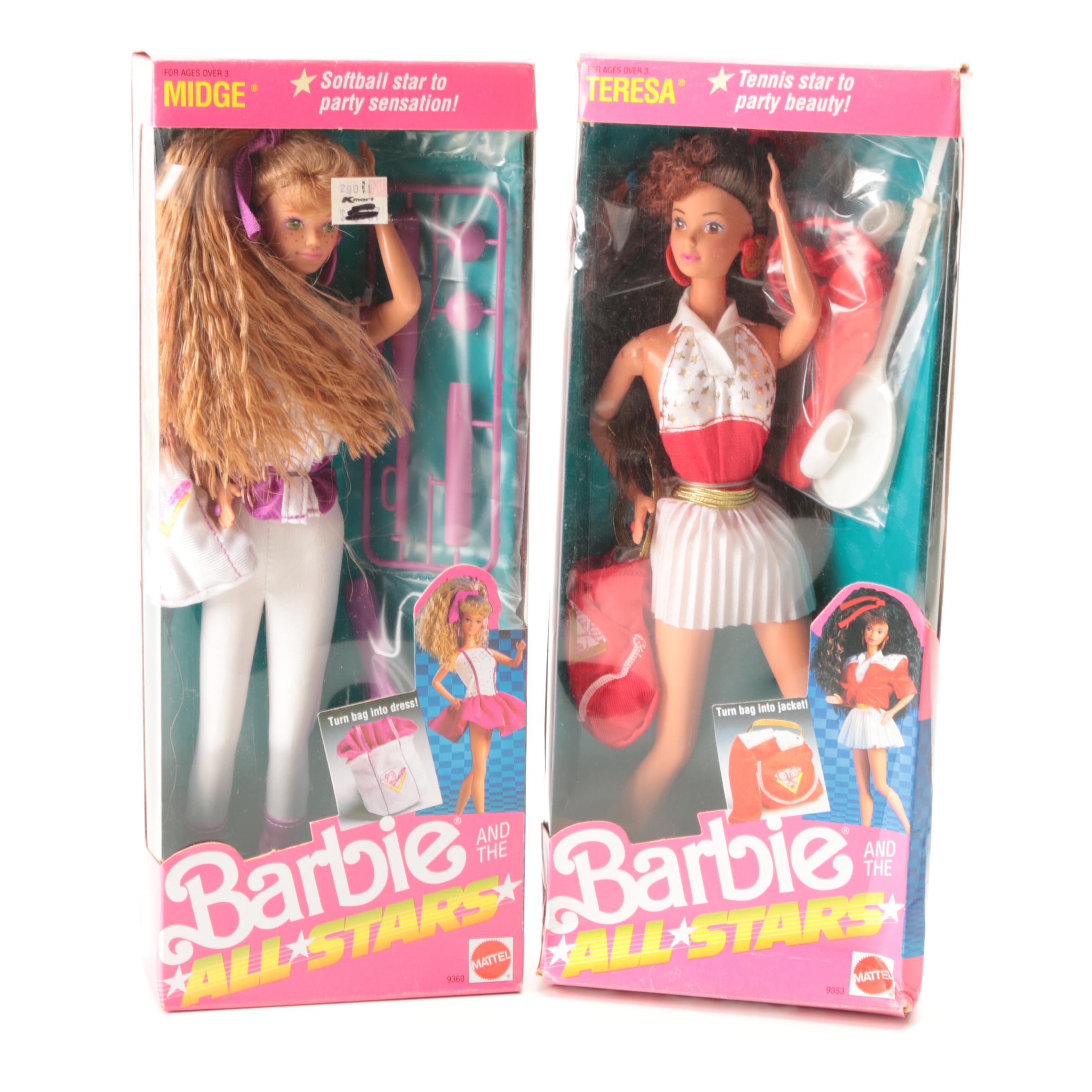 Mattel "Barbie and the All Stars" Dolls and Play Set with Others, 1990s