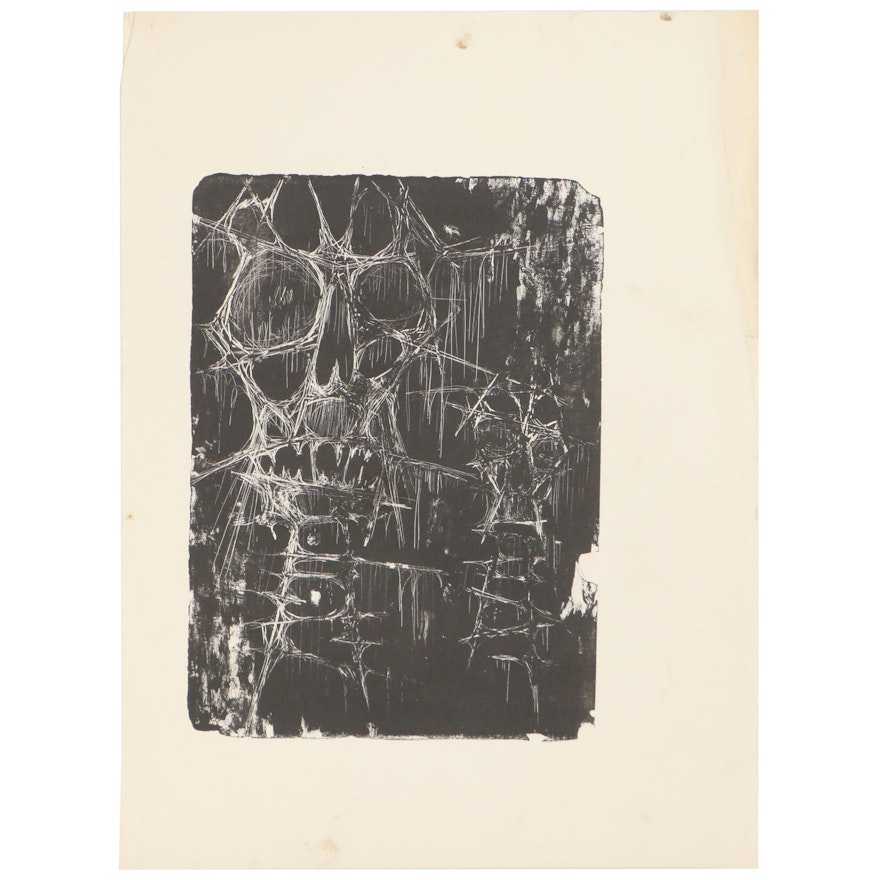 Ernest Noel Posey Abstract Lithograph, Late 20th Century