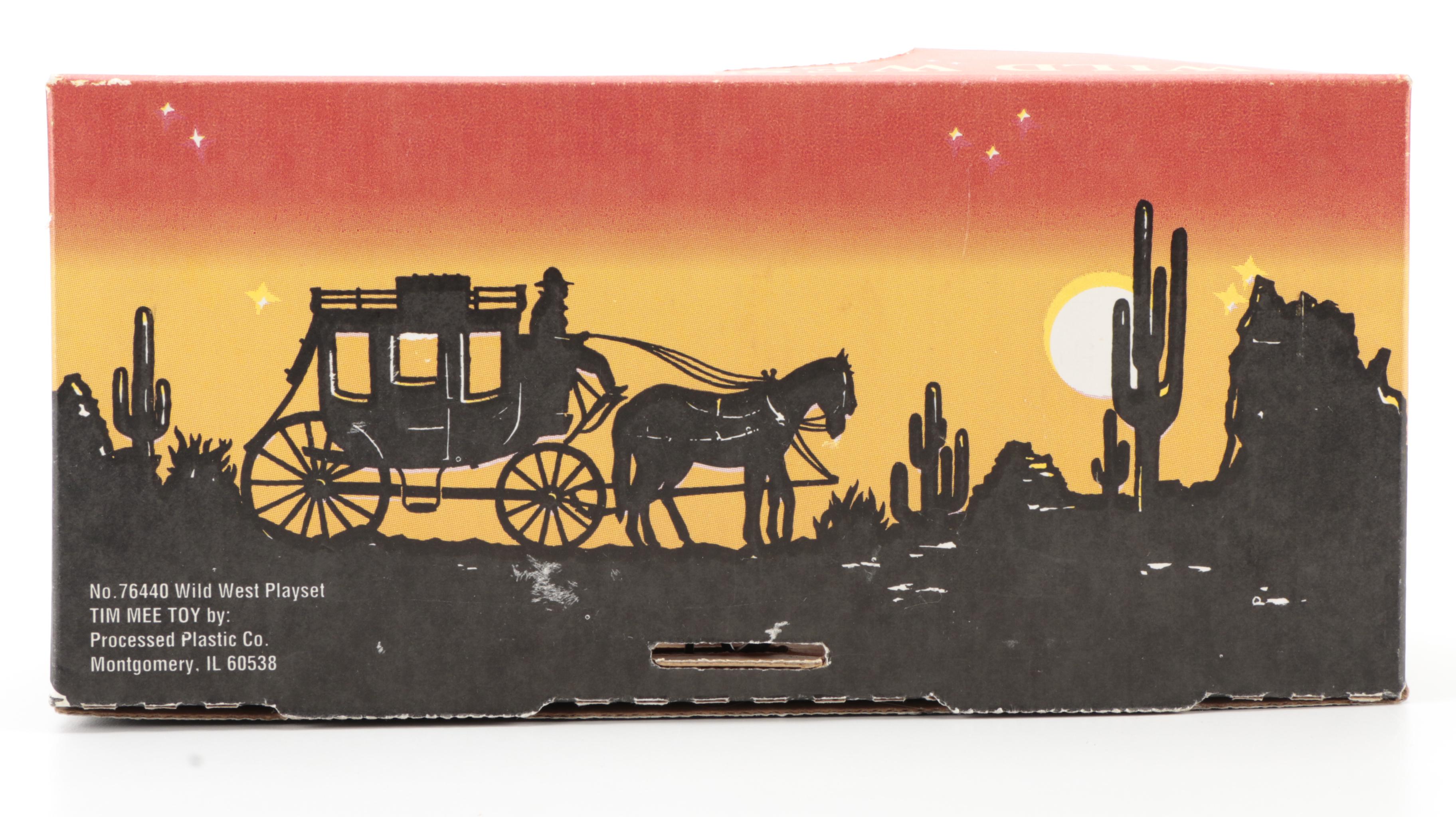 Tim Mee Toy "Wild West Playset" with Other Toy Stage Coach, Mid to Late 20th C.