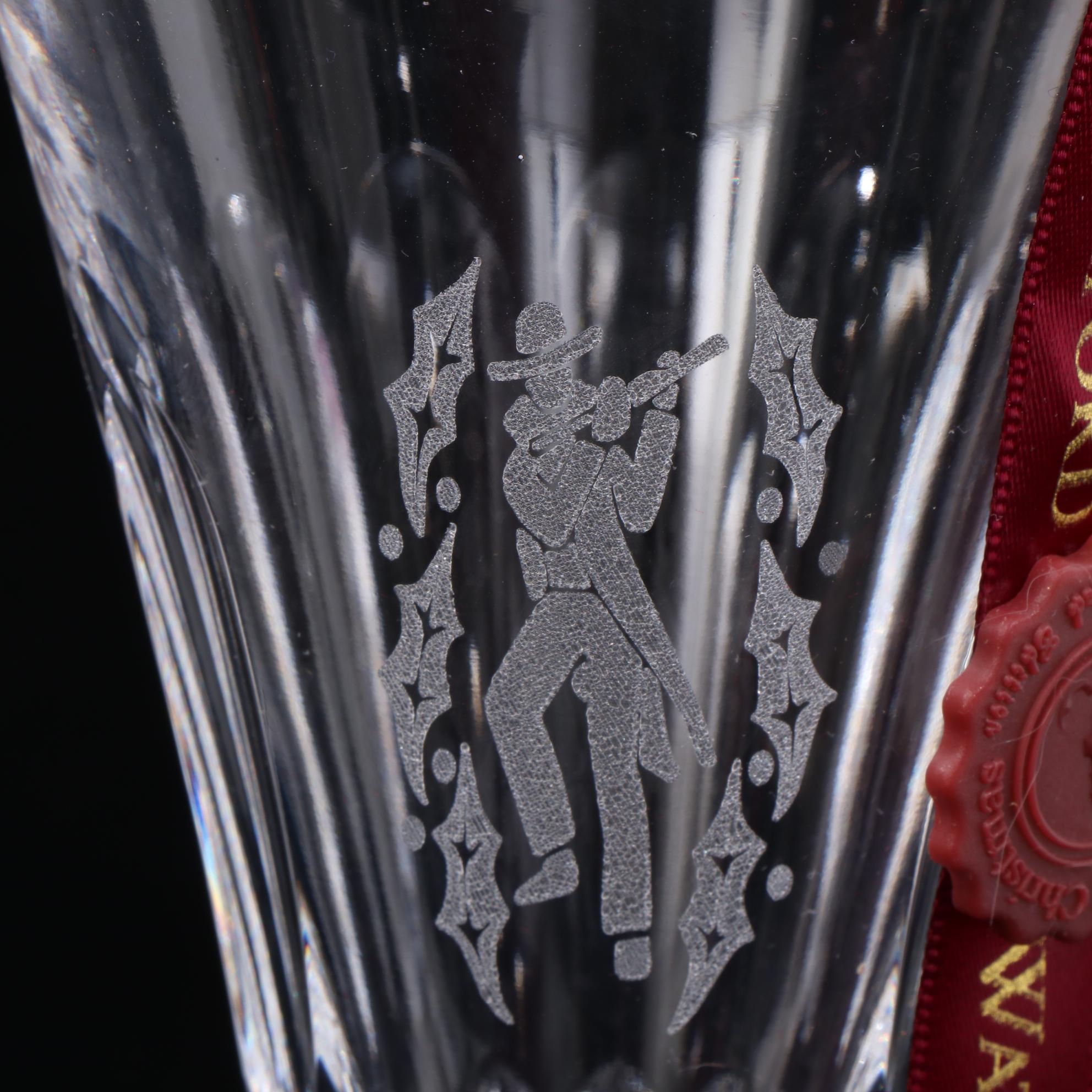 Waterford Limited Edition "Twelve Days of Christmas" Crystal Flutes in Trunk