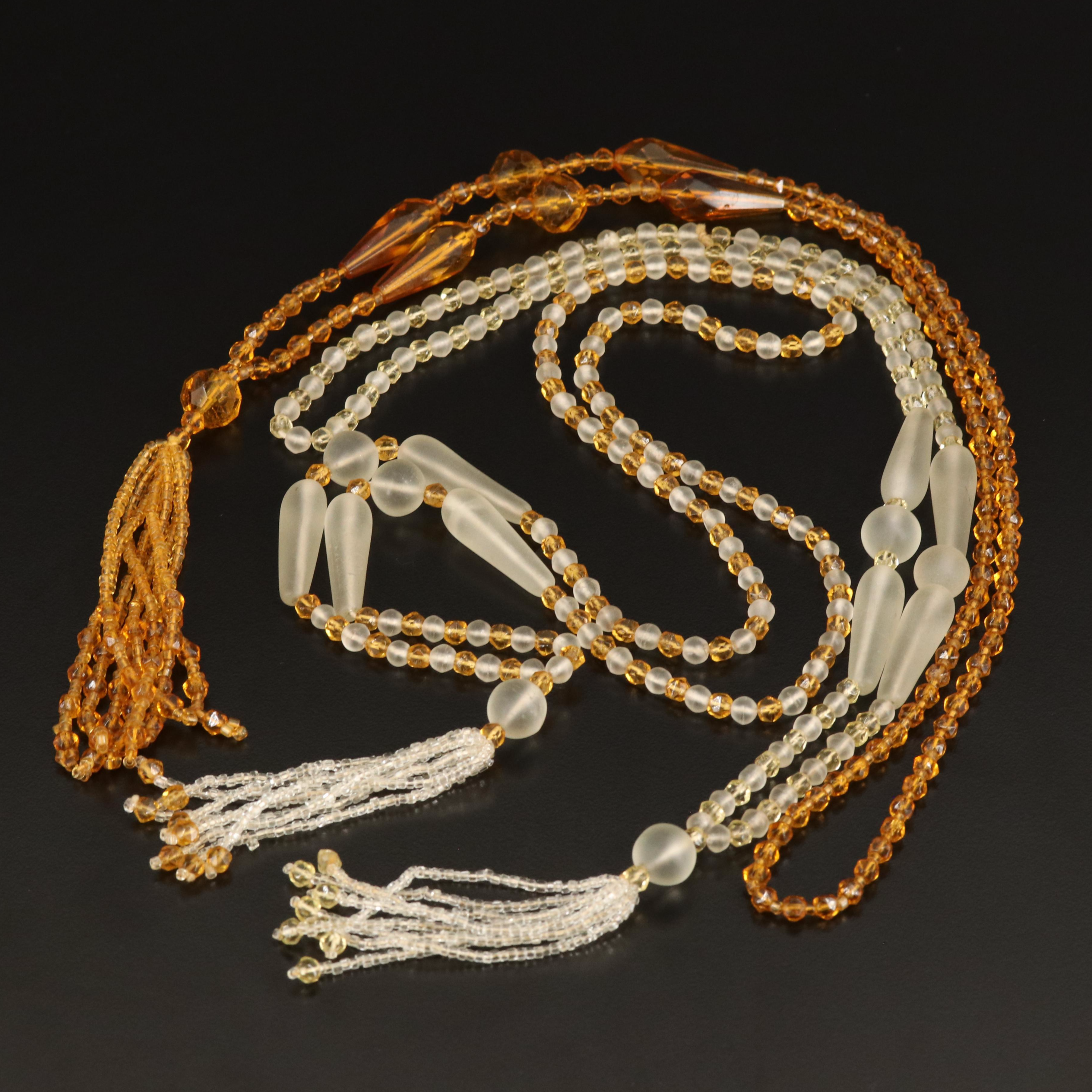 Vintage Glass Sautoirs