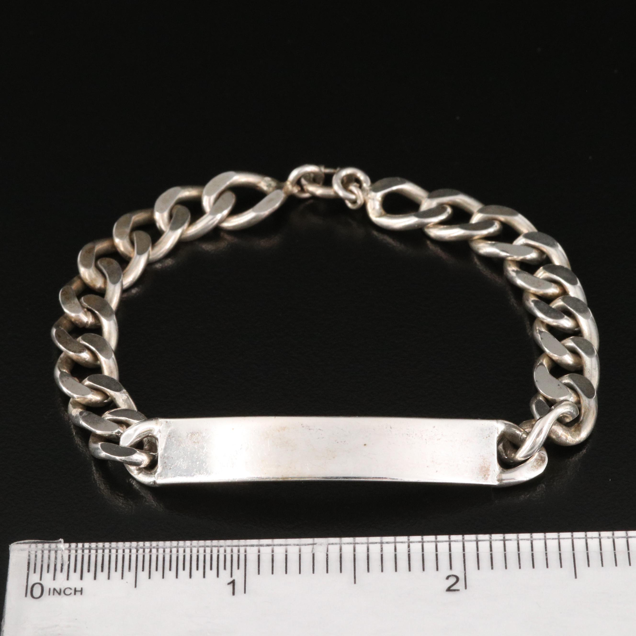 Sterling Silver ID Bracelet